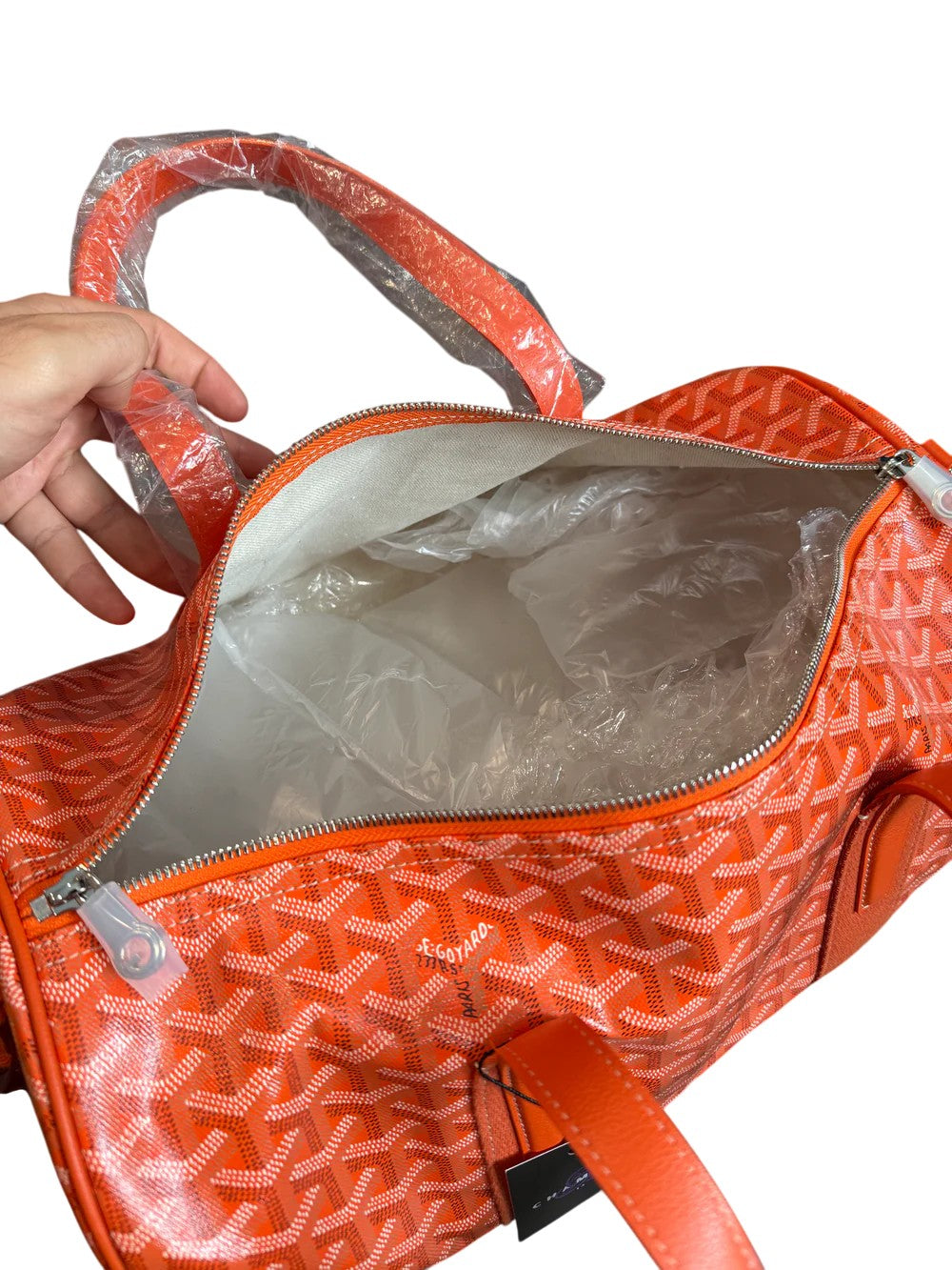 Goyard Barrel Sports Orange Bag