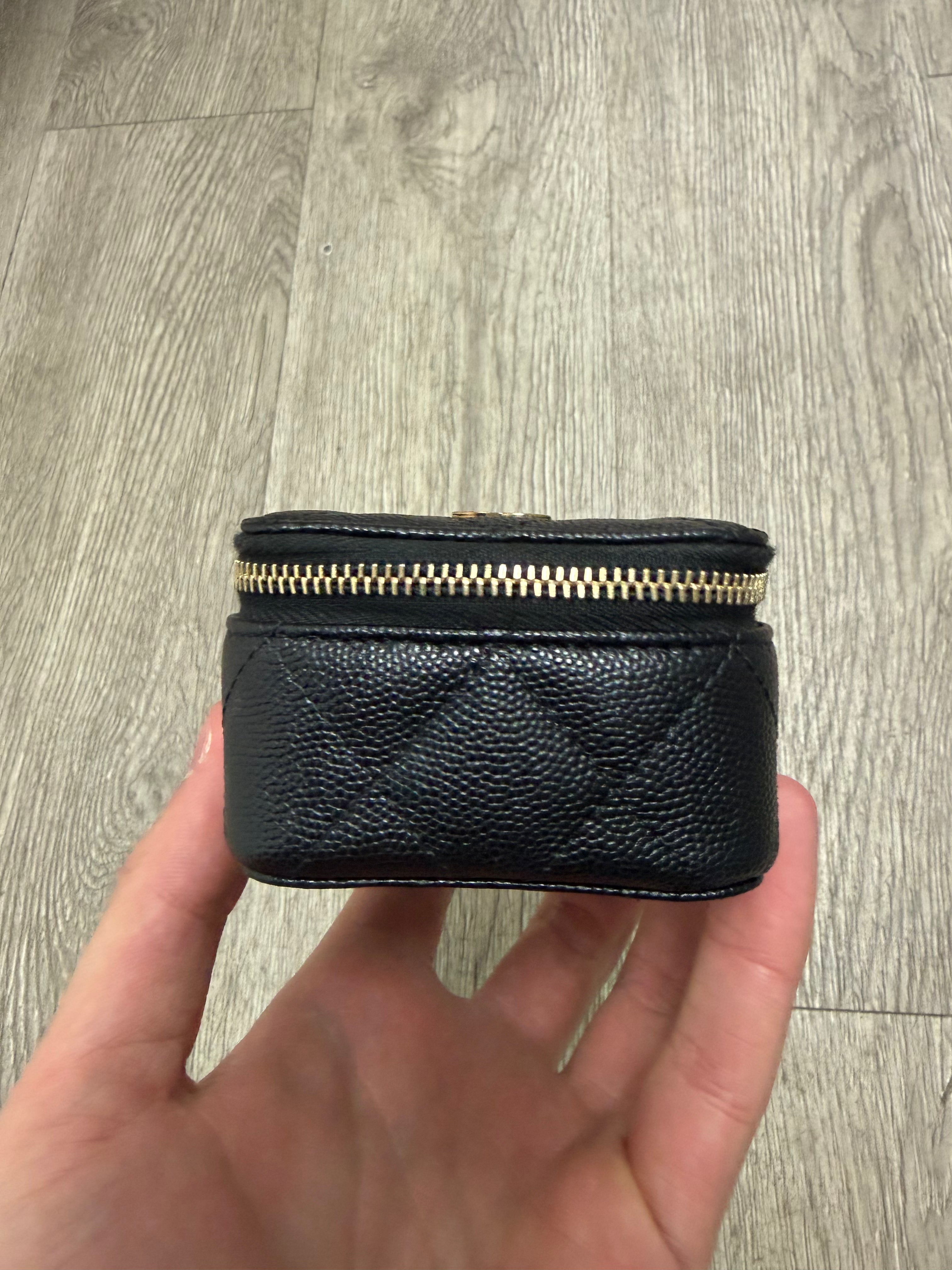 Chanel Black Caviar Jewelry Travel Bag