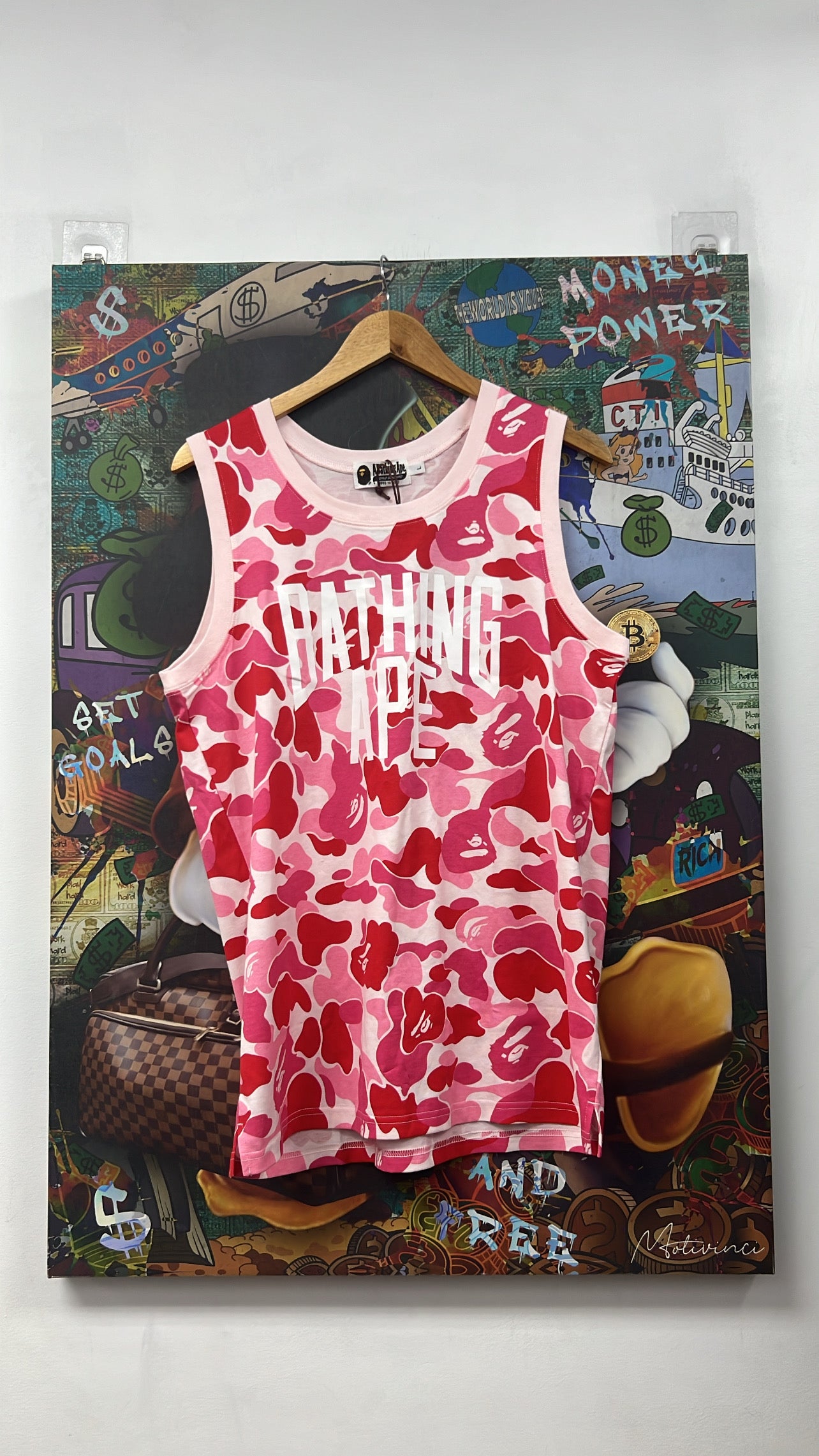 Bape Pink Camo Sleeveless Tee