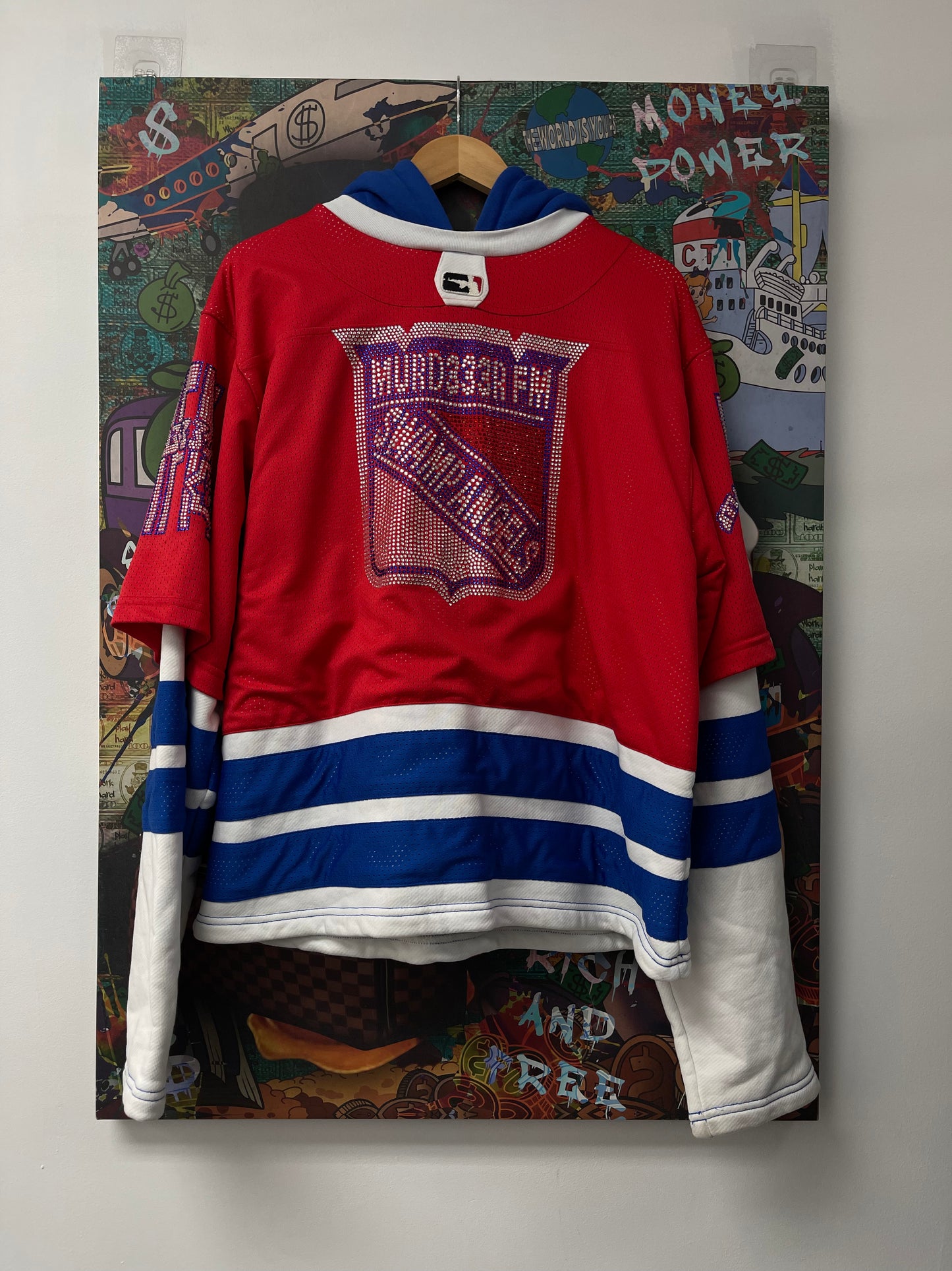 Murder FM Hockey Jersey RWB Used Large