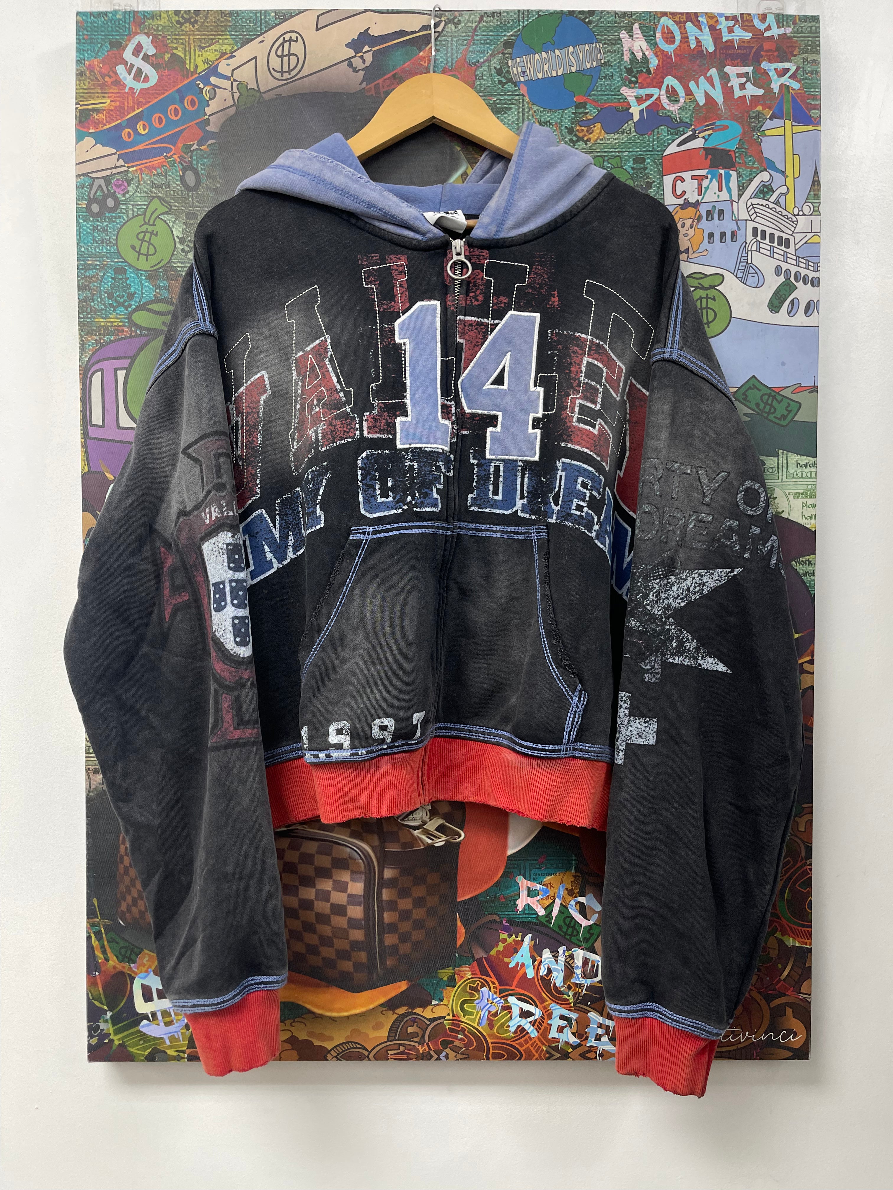Vale Blue Red Big 14 Zip Up