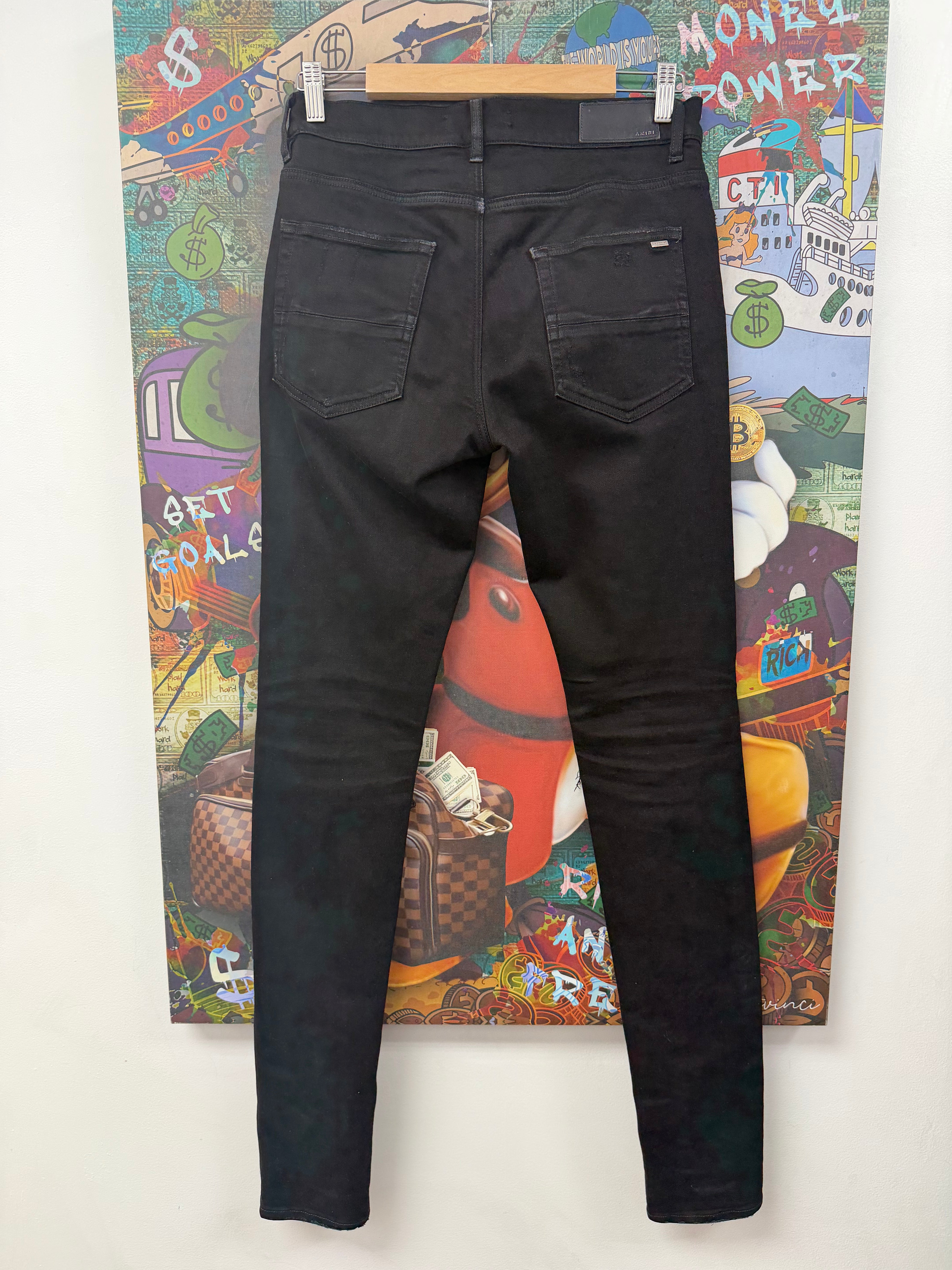 Amiri MX1 Black Black Patch Jeans