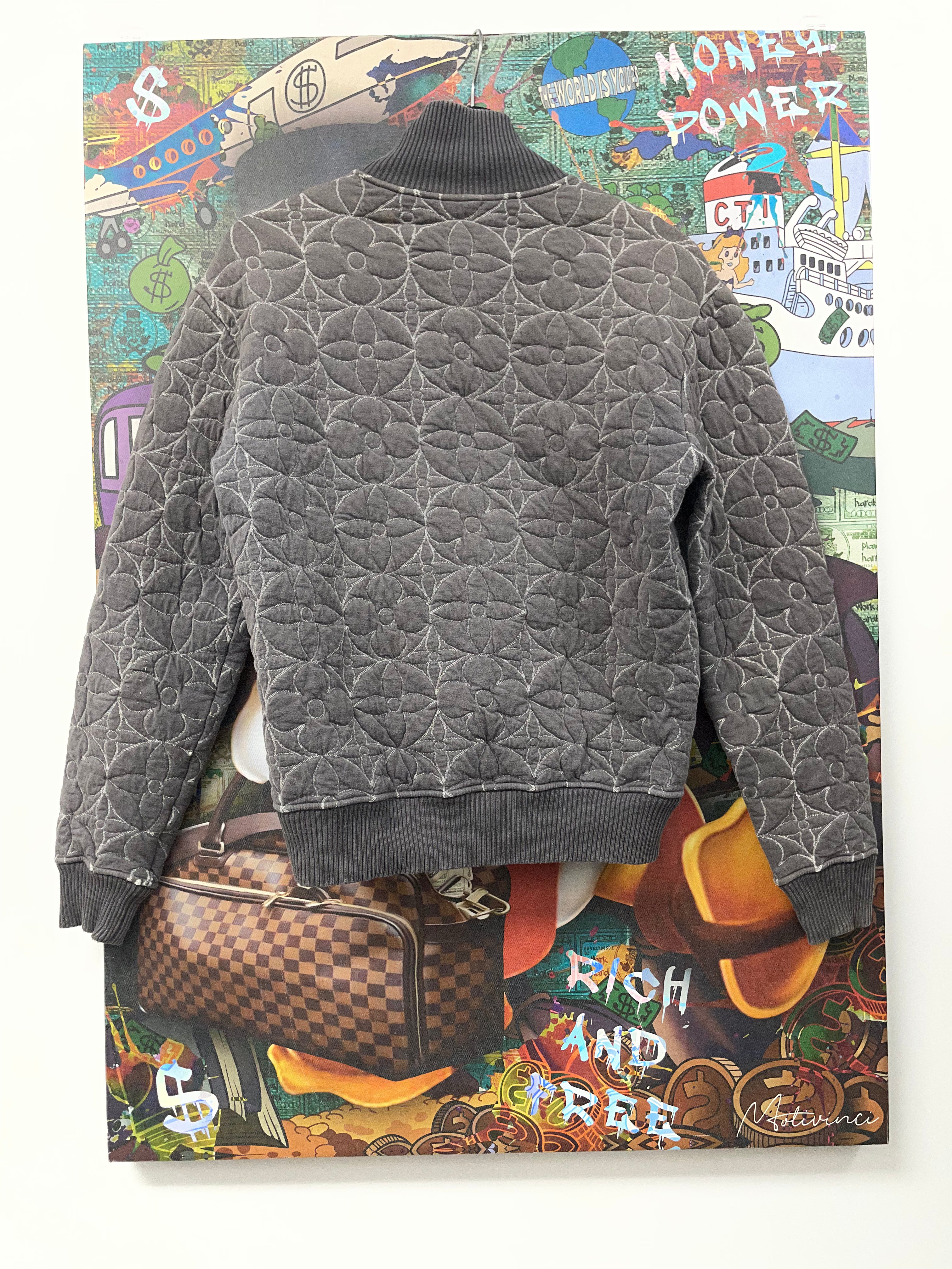 Louis Vuitton Grey Floral Monogram Padded Jacket