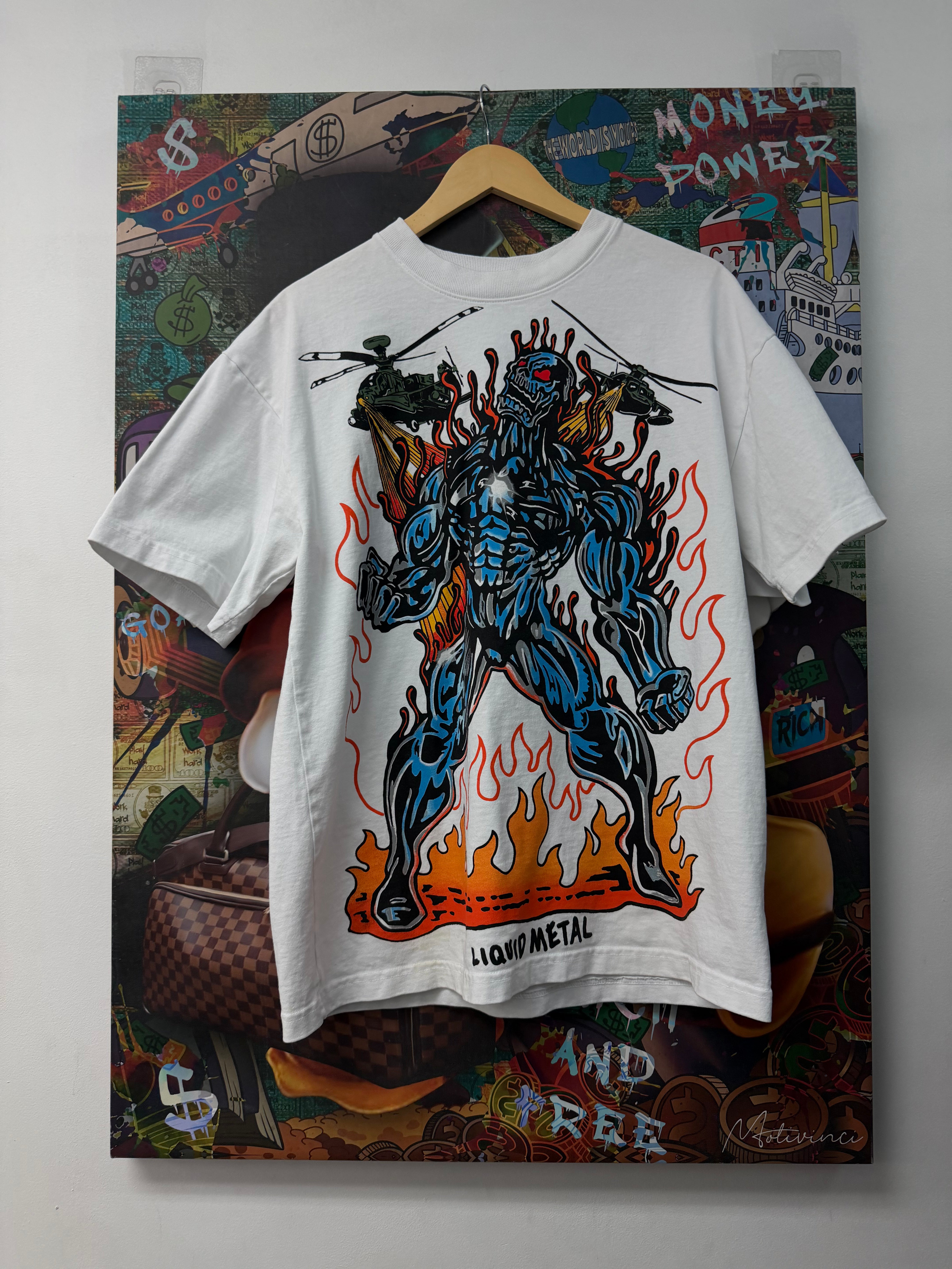 Warren Lotas White Liquid Metal Tee