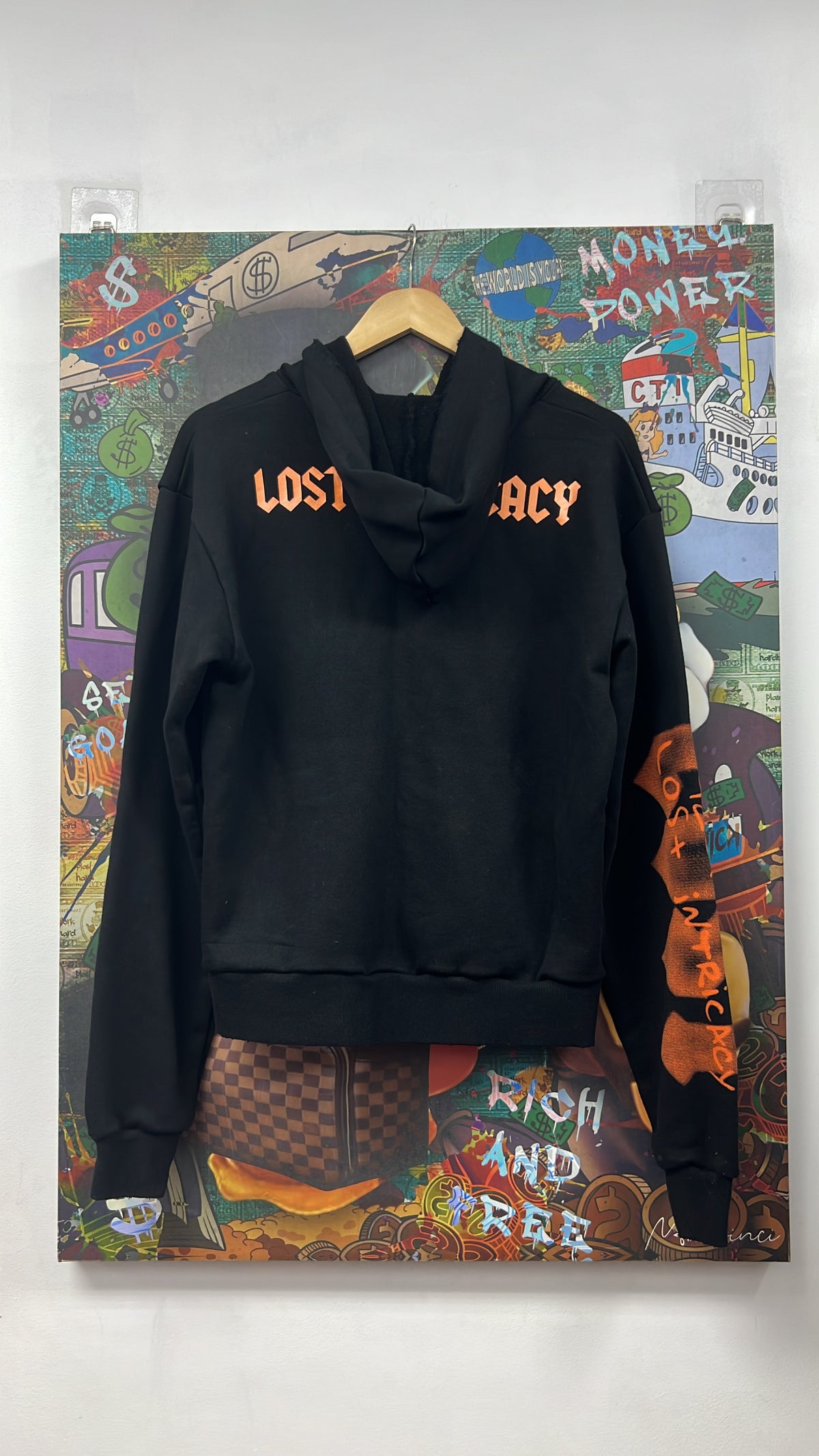 Lost Intricacy Black Orange ONI Skull Zip Up