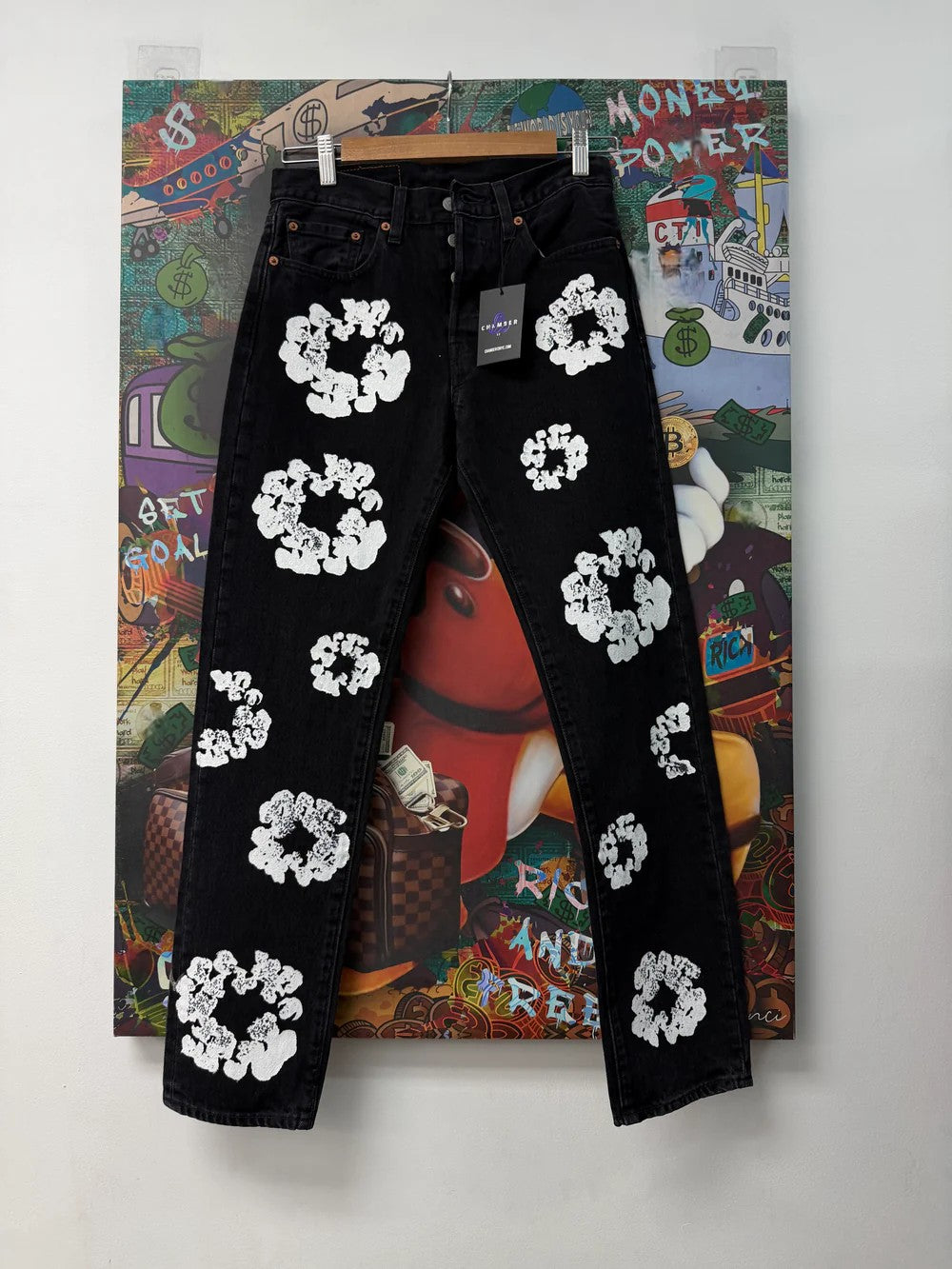 Denim Tears Cotton Wreath Black Jeans