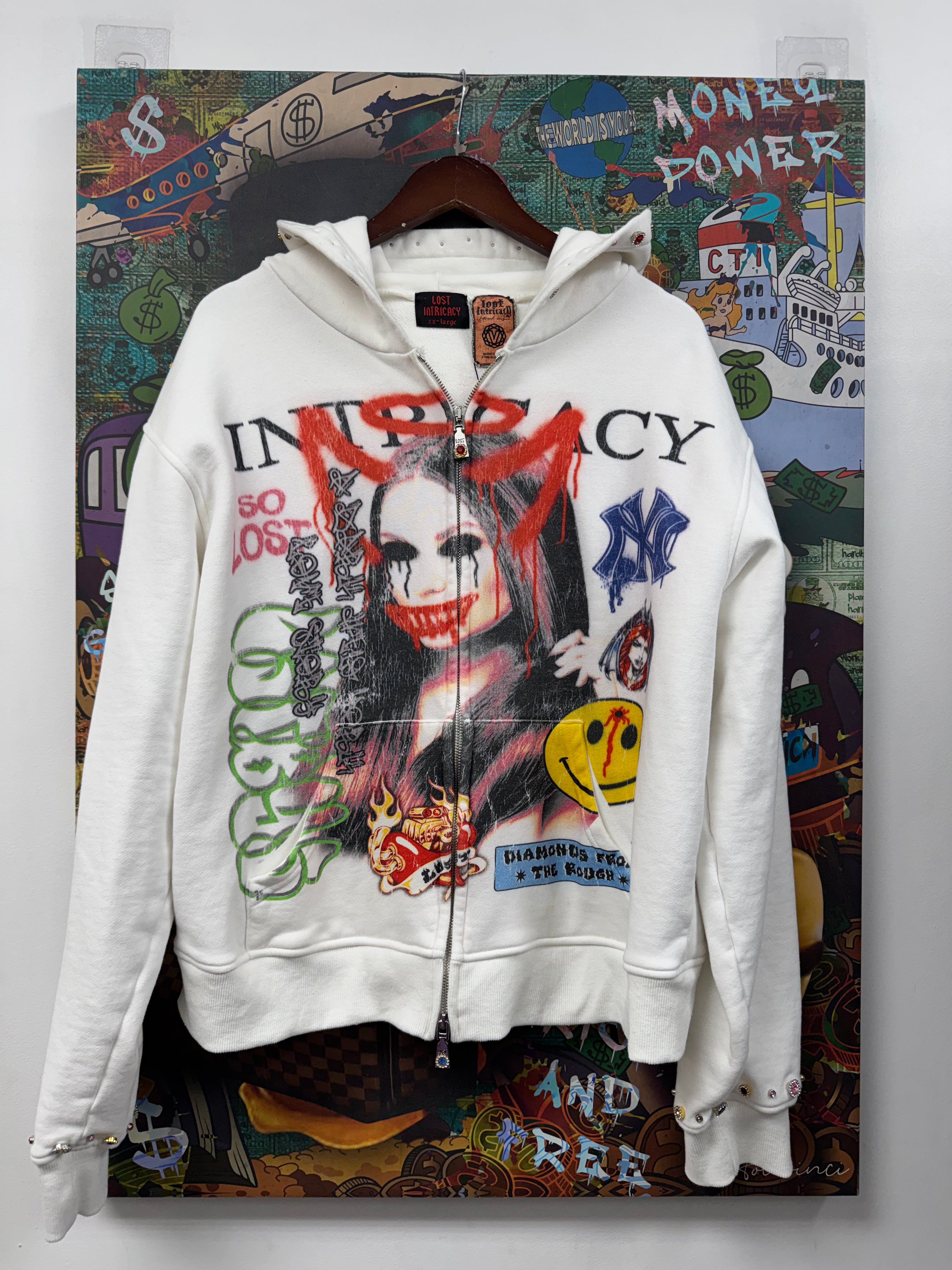 Lost Intricacy White Paper Magazine Zip Up