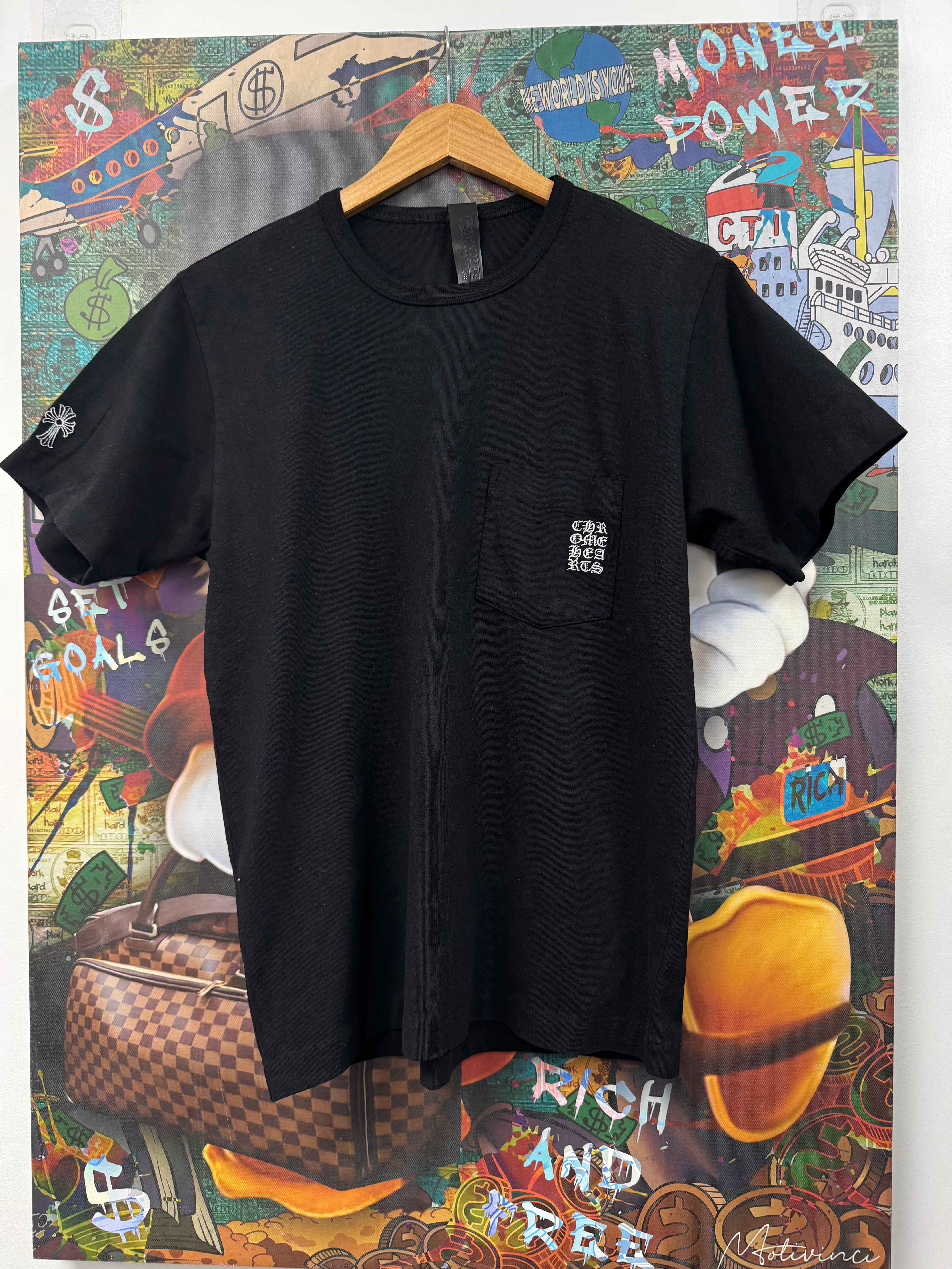 Chrome Hearts Eye Chart Pocket Black Tee