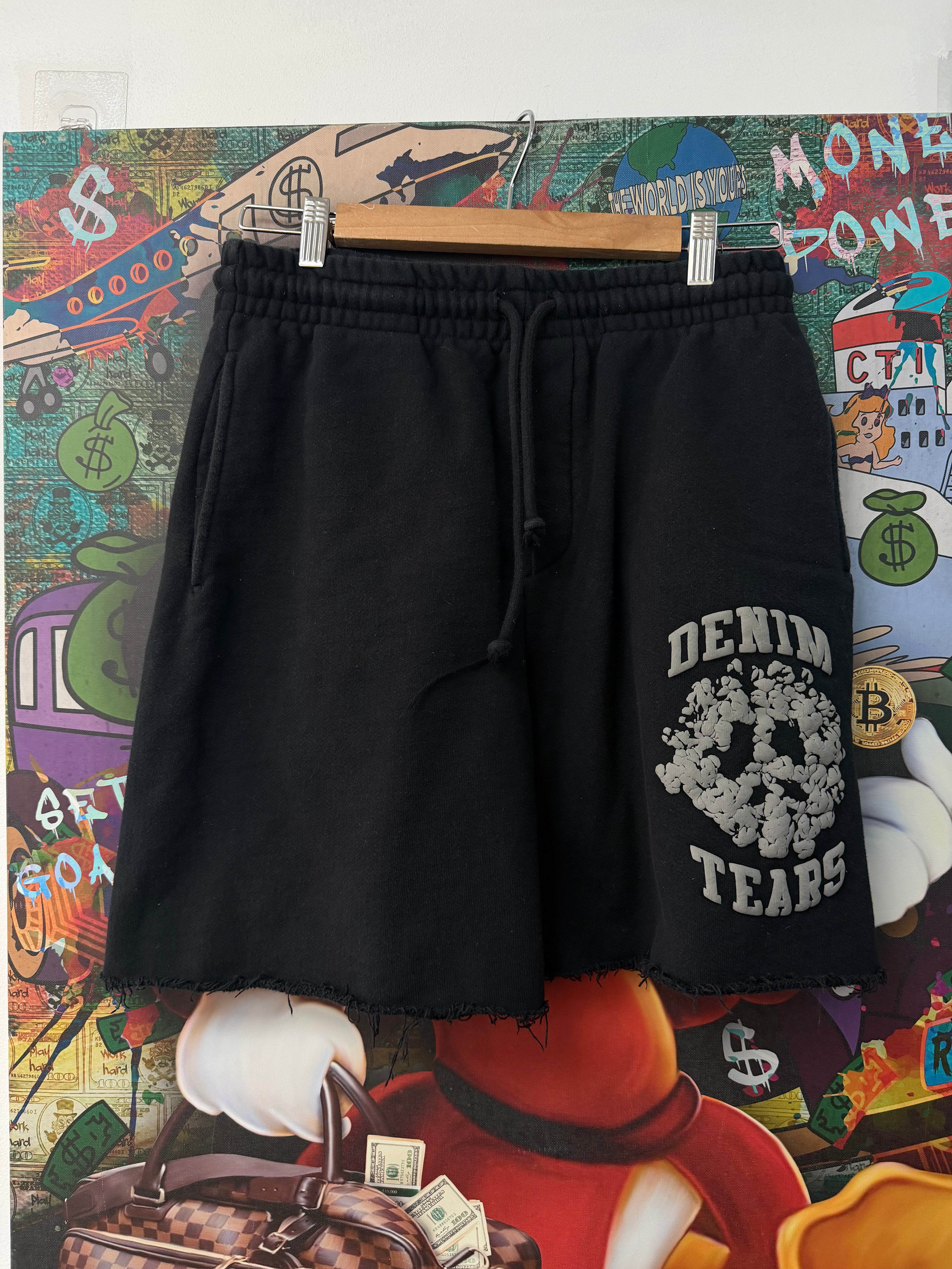 Denim Tears Black Grey University Shorts