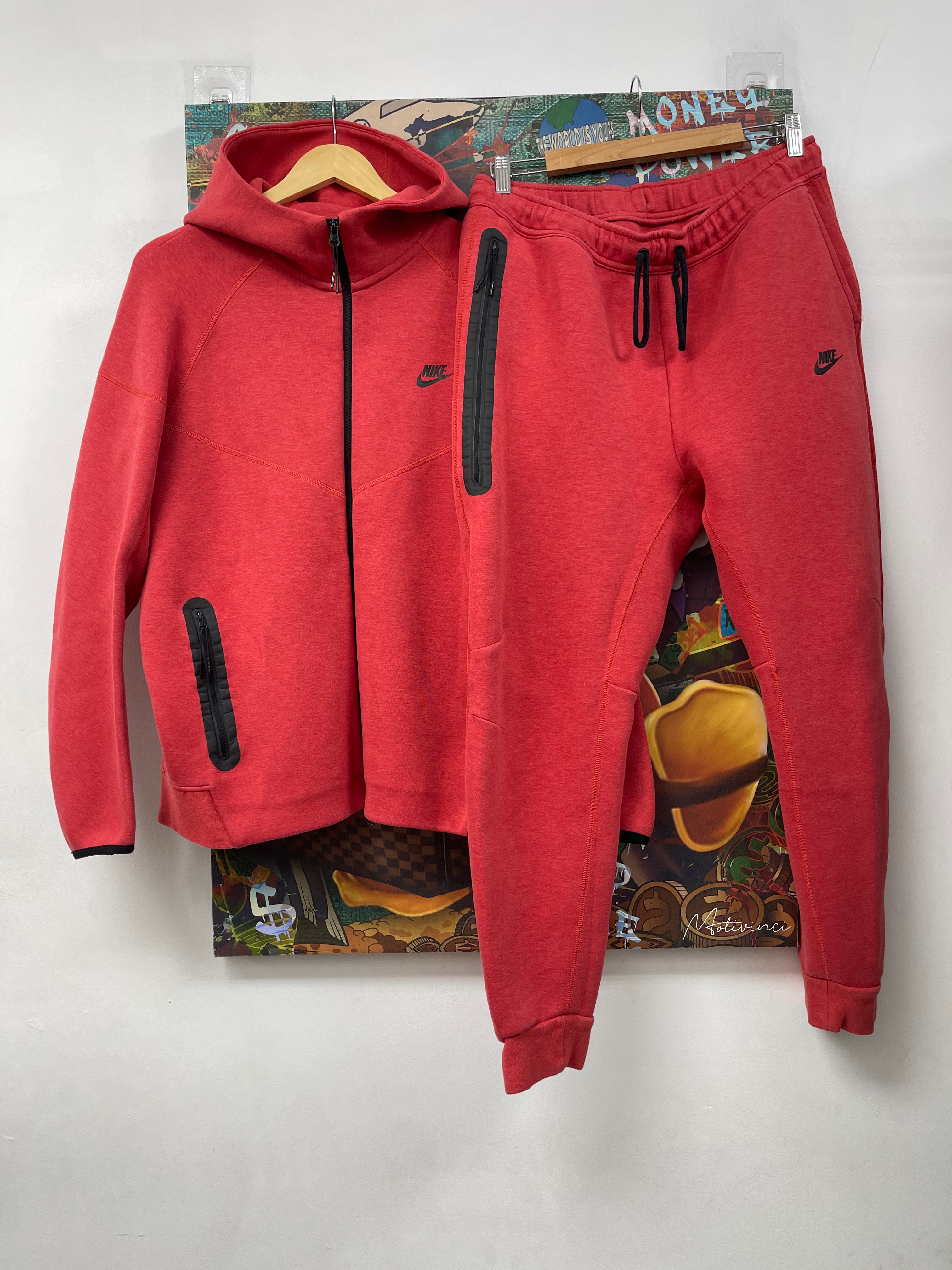 Nike Red Tech Sweatsuit