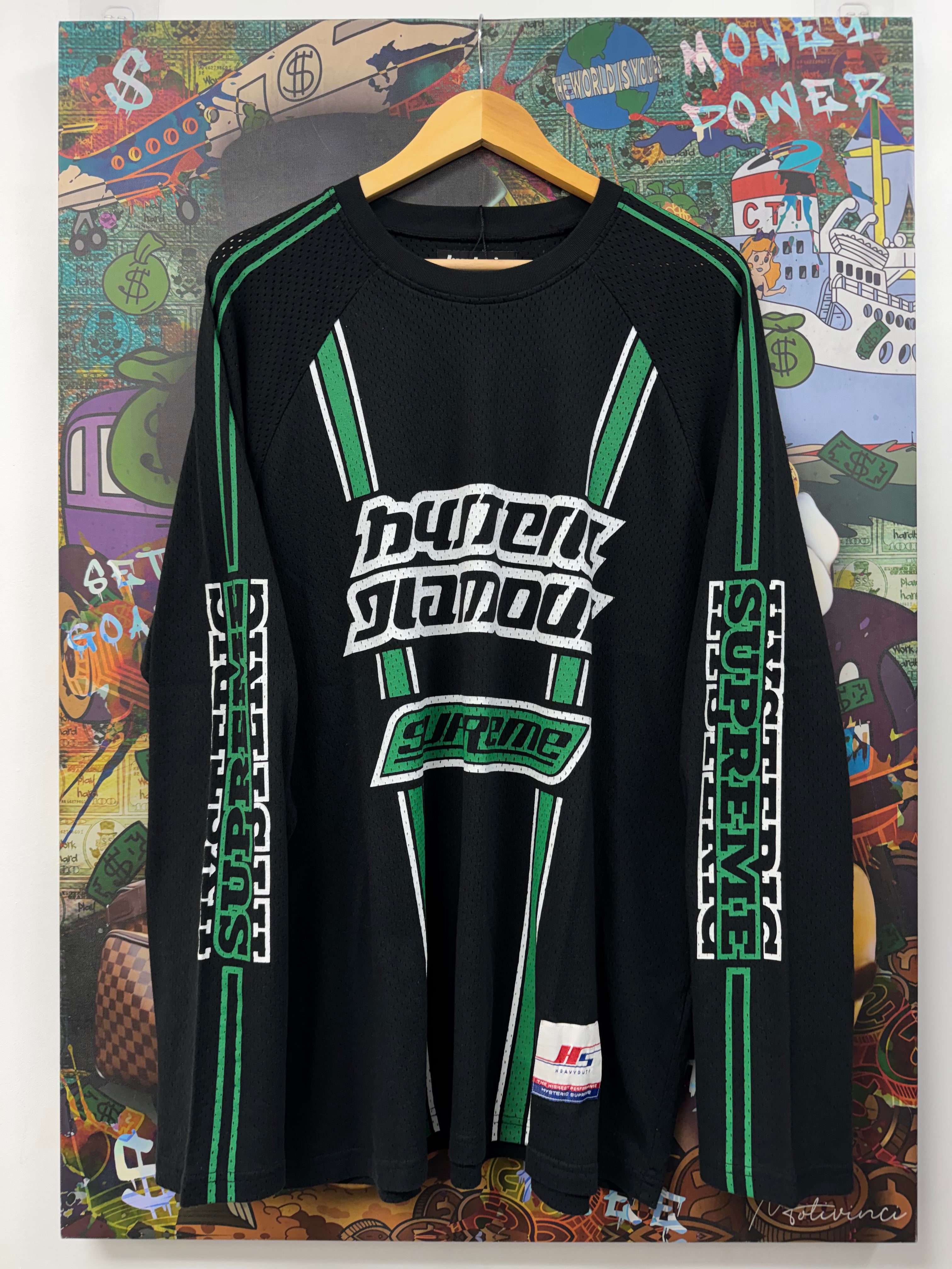 Supreme Black Green Hysteric Glamour Jersey