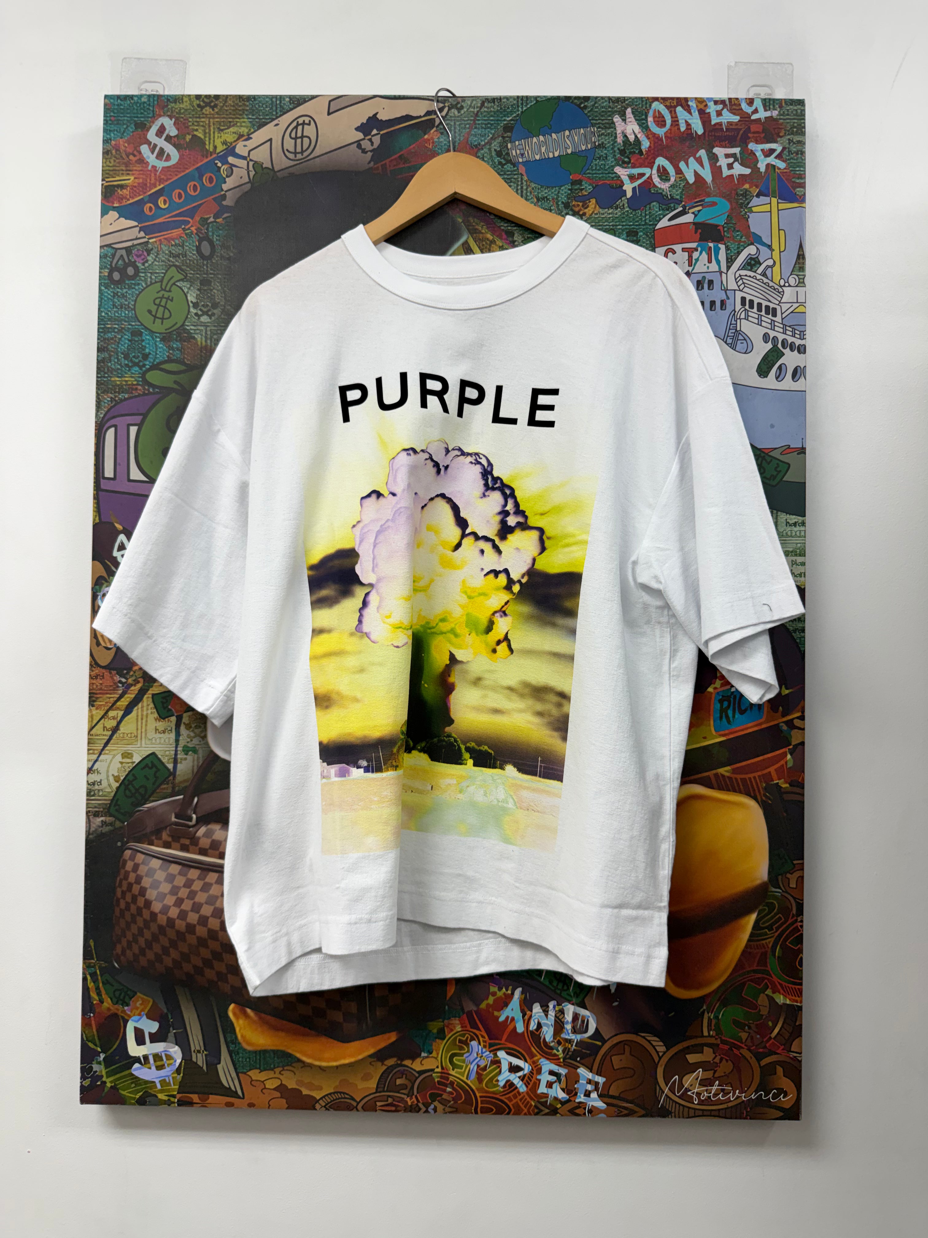 Purple Brand White Multi Nuclear Tee