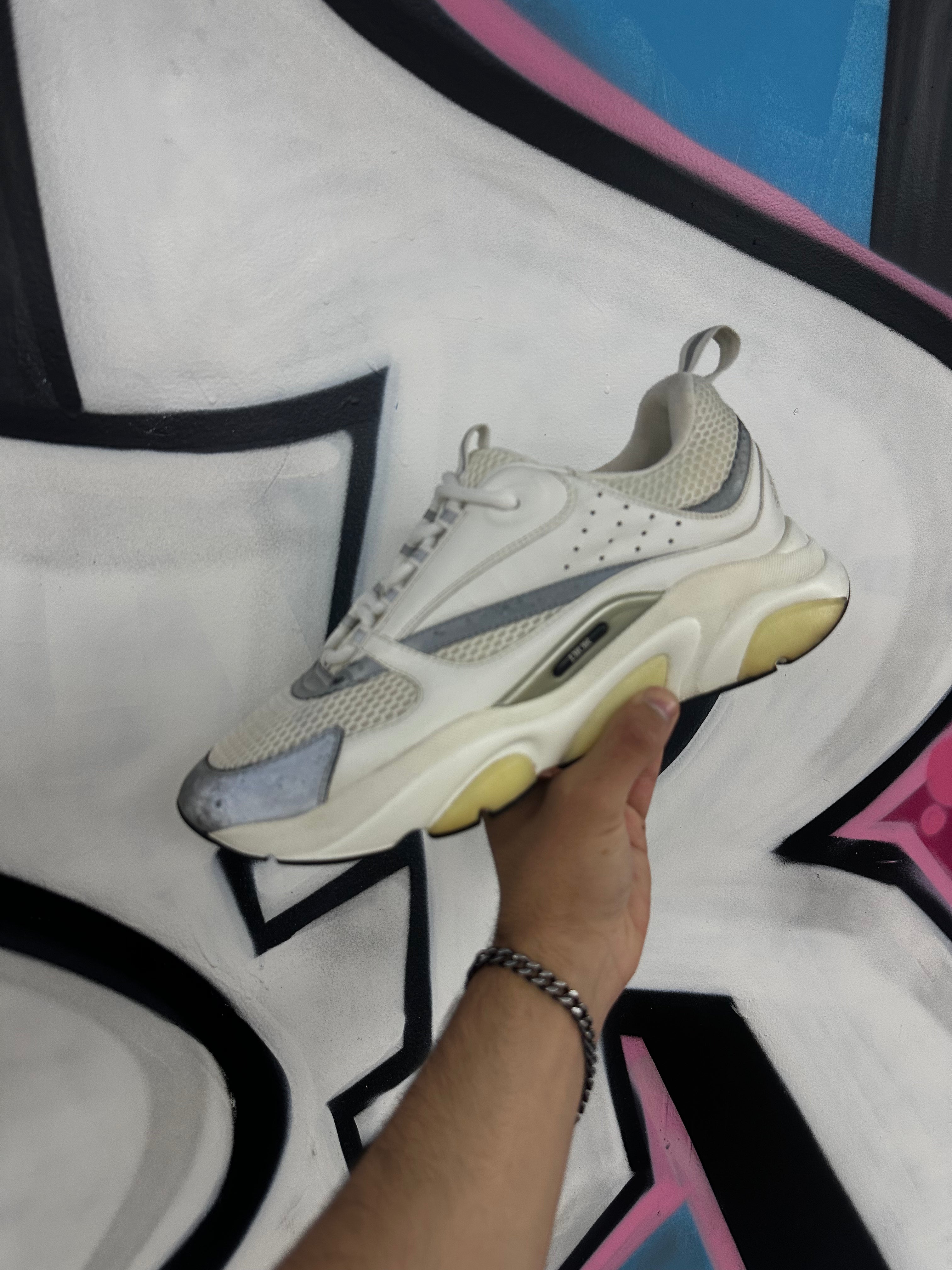 Dior B22 White Silver Used With Box