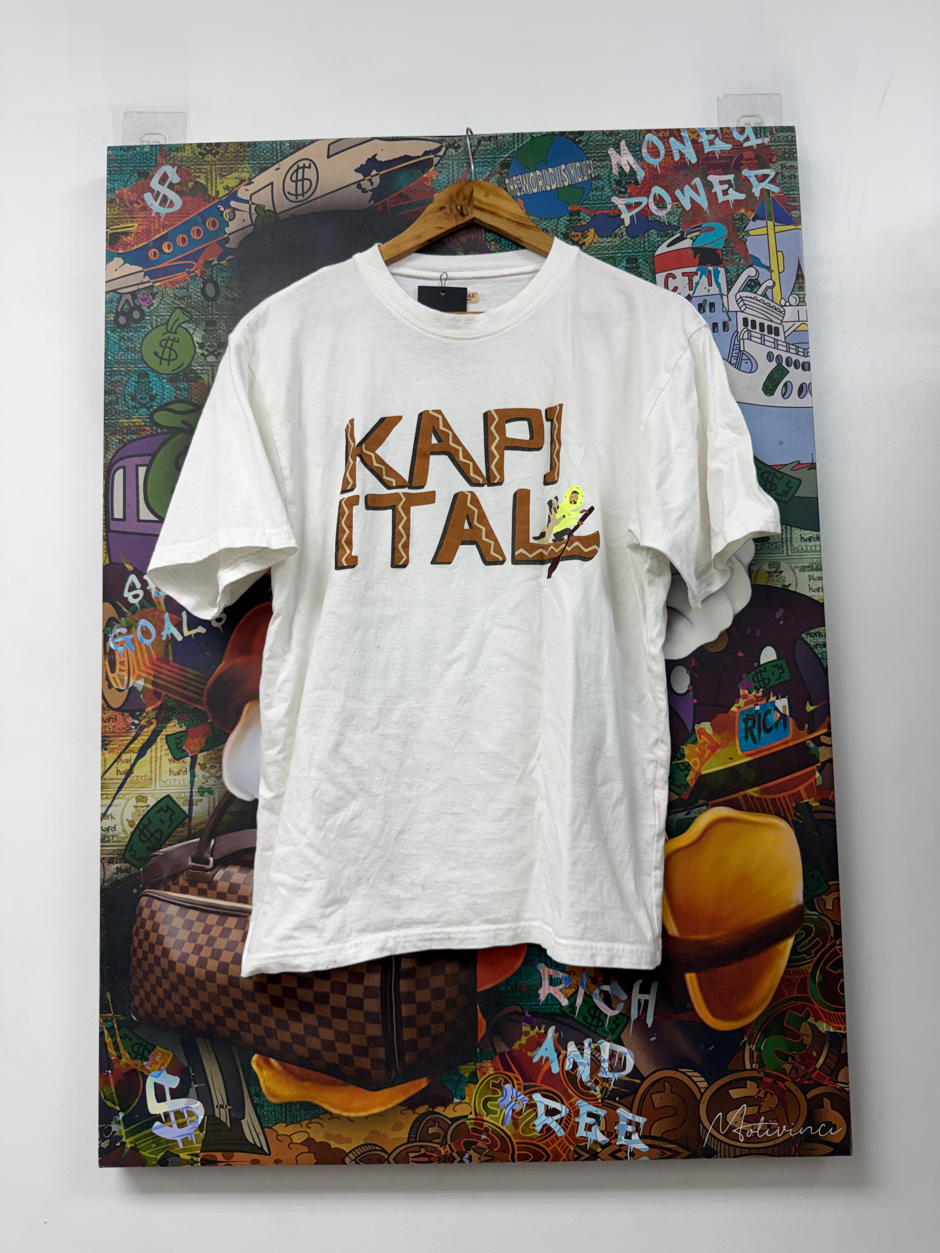 Kapital Brown Neon Logo Tee