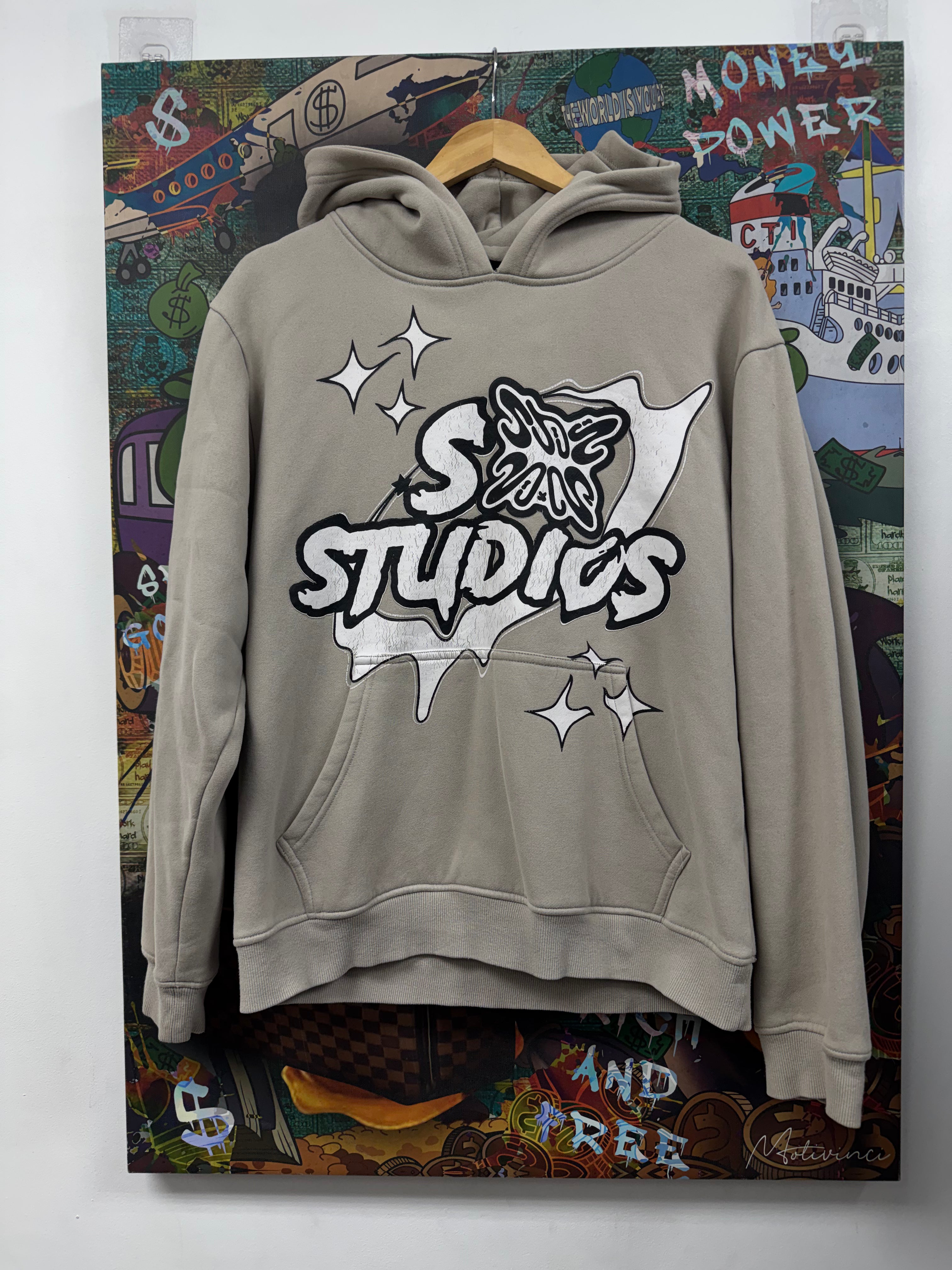 SB Studios Tan White Hoodie