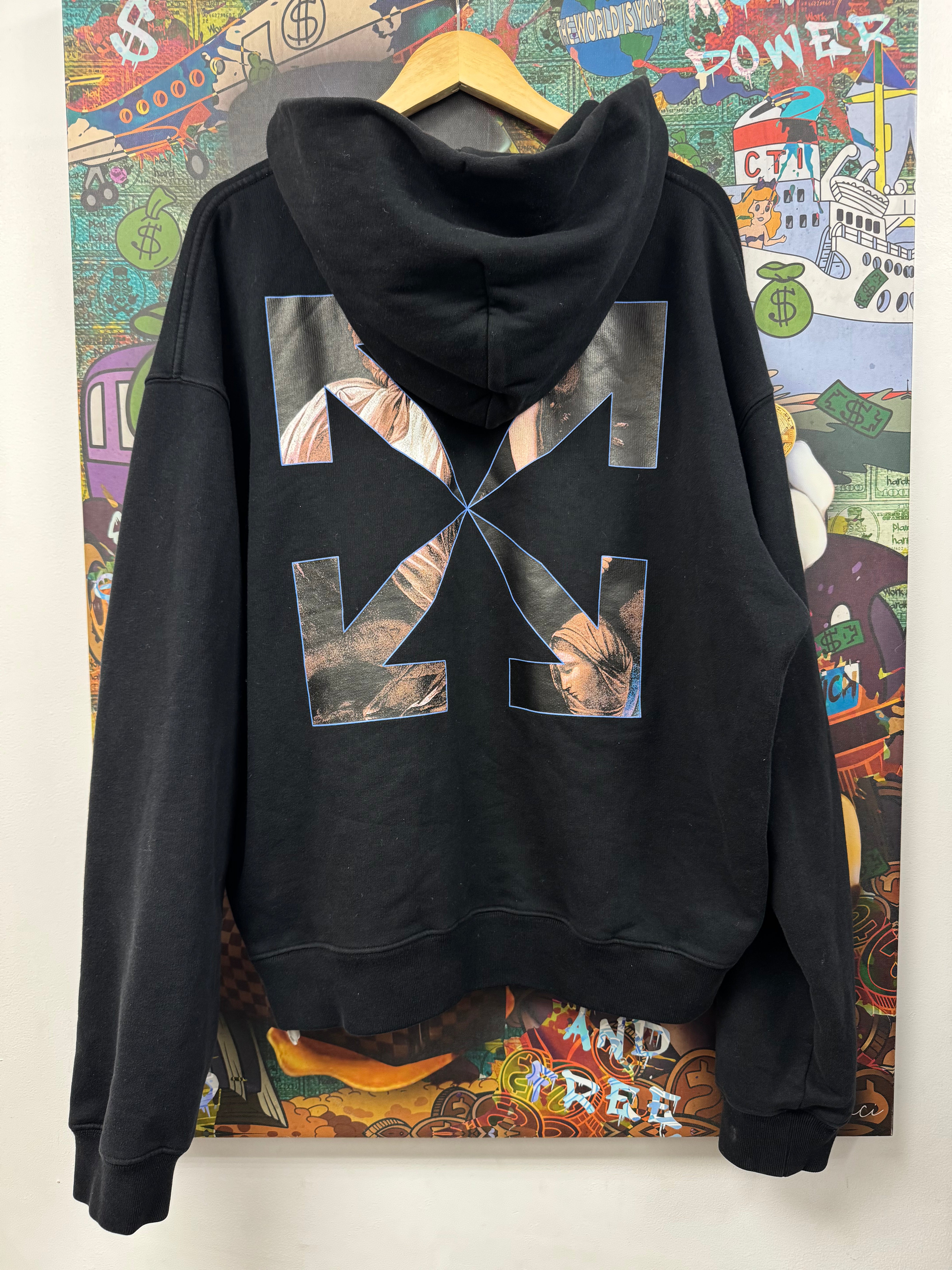 Off White Black Blue Carravaggio Arrows Hoodie
