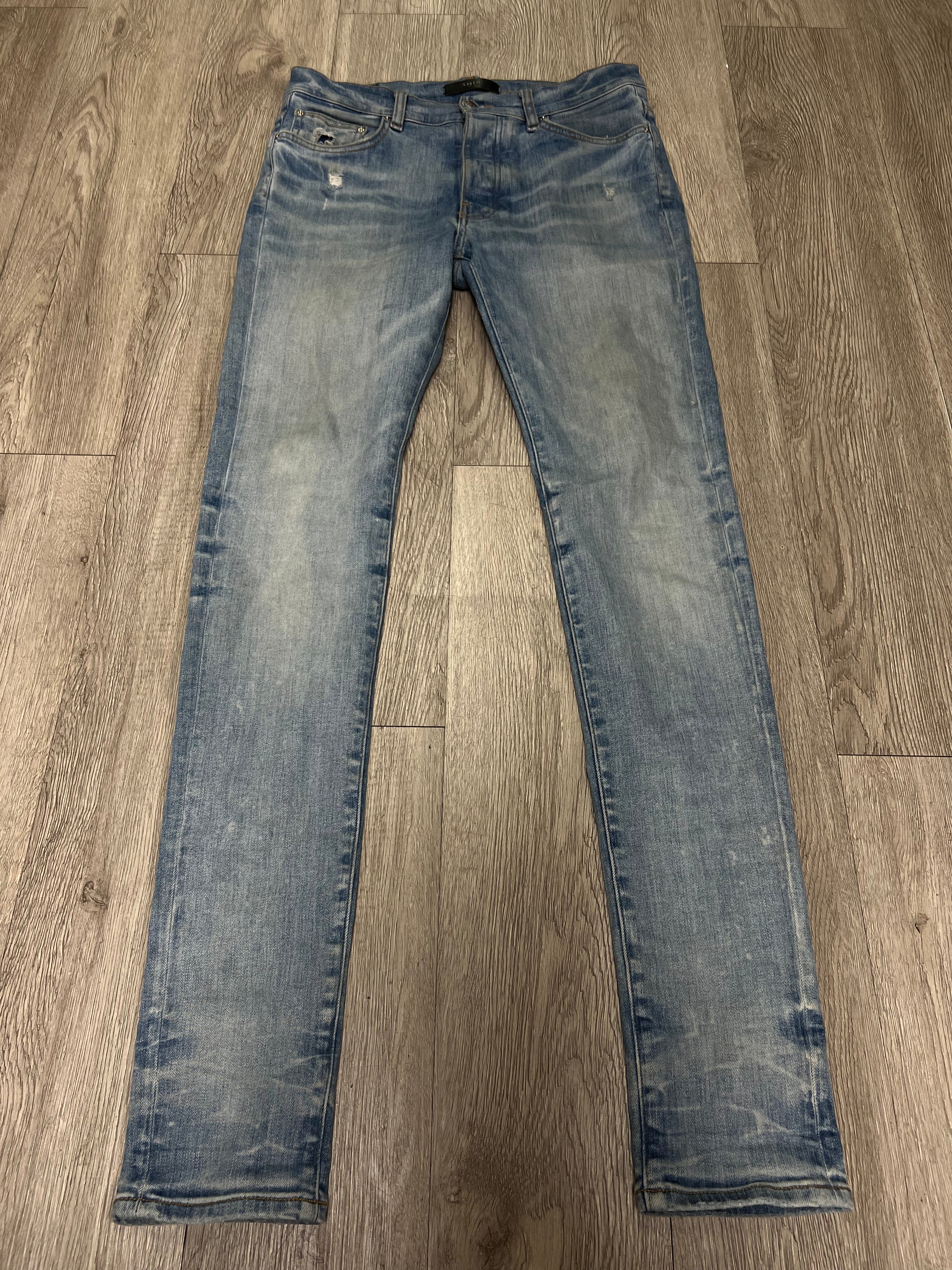Amiri Light Wash Plain Thrasher Jeans