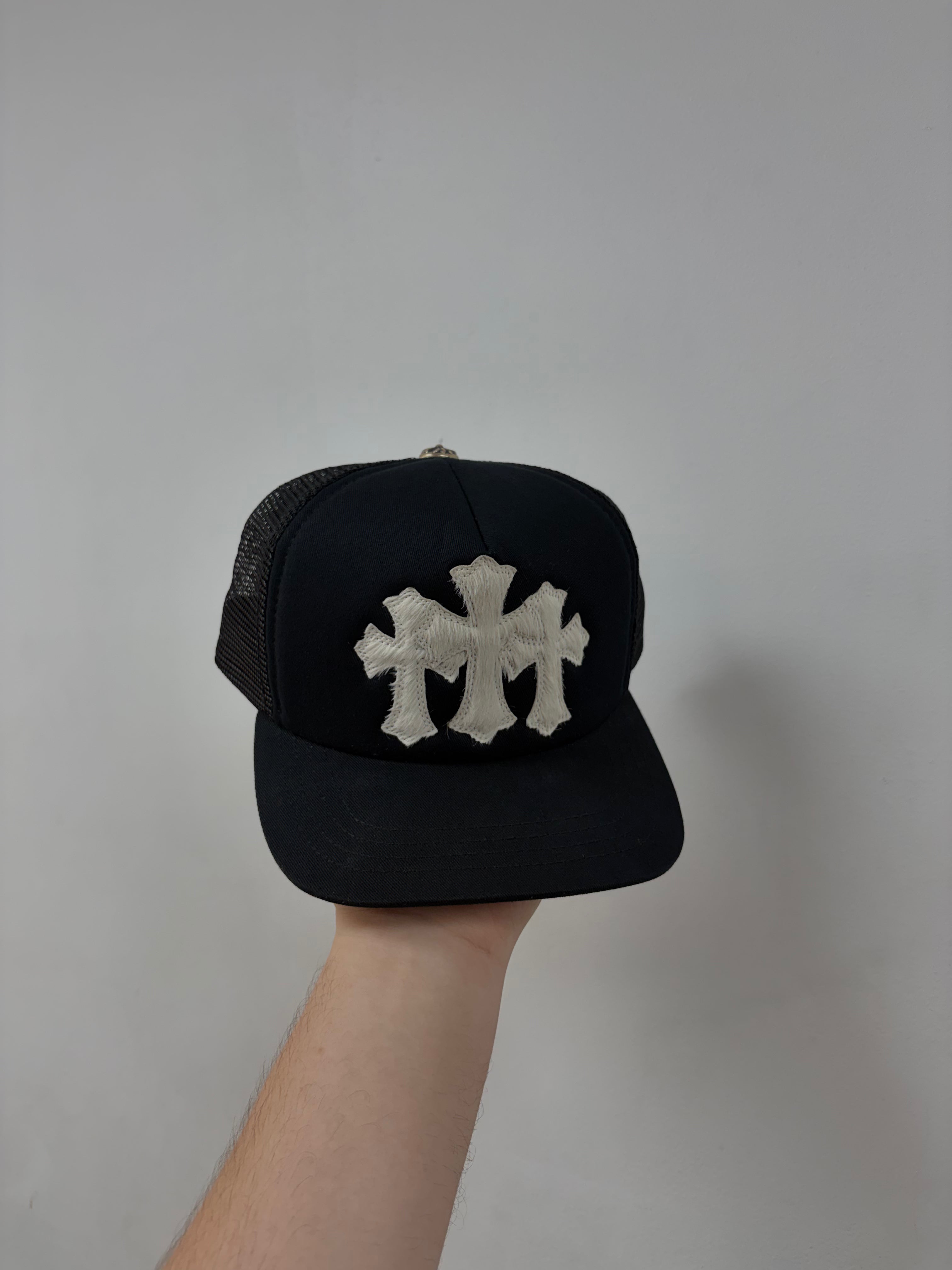Chrome Hearts Black Ponyhair Cemetery Hat