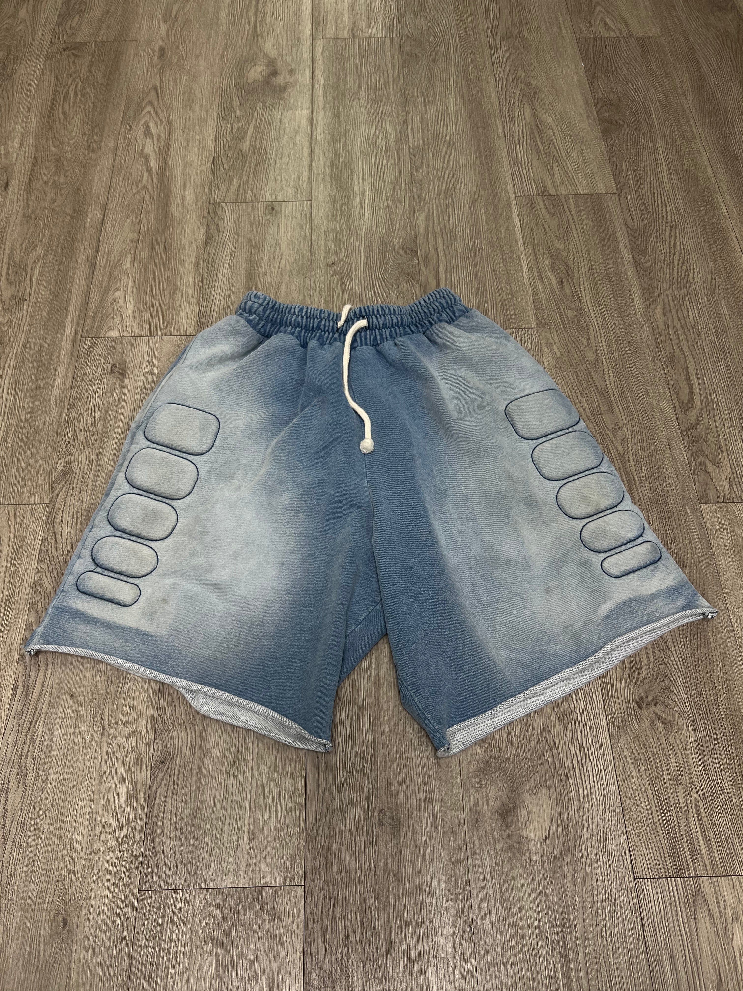 Satoshi Nakamoto Baby Blue Padded Shorts