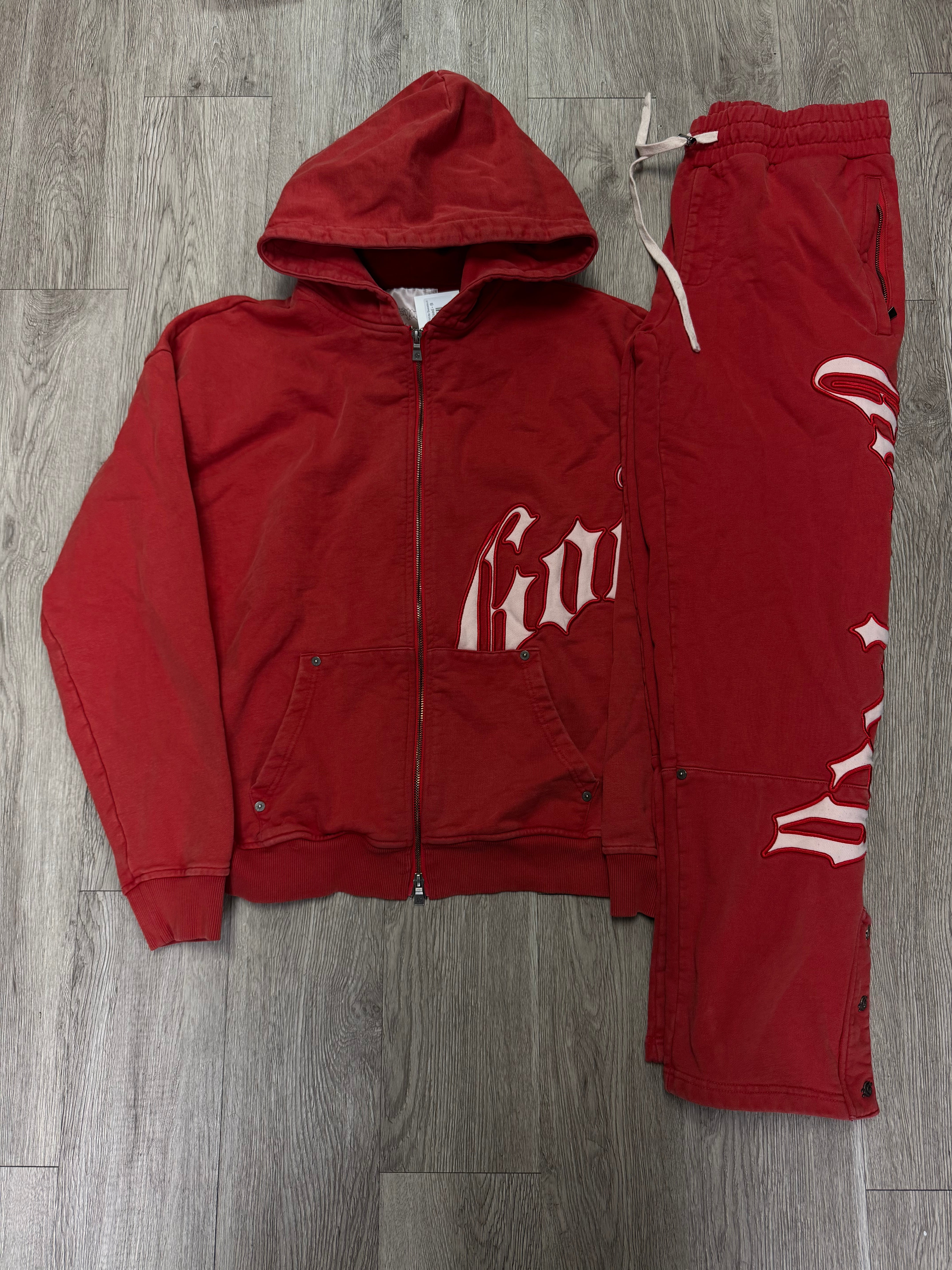 Godspeed Red Wash White Sweatsuit