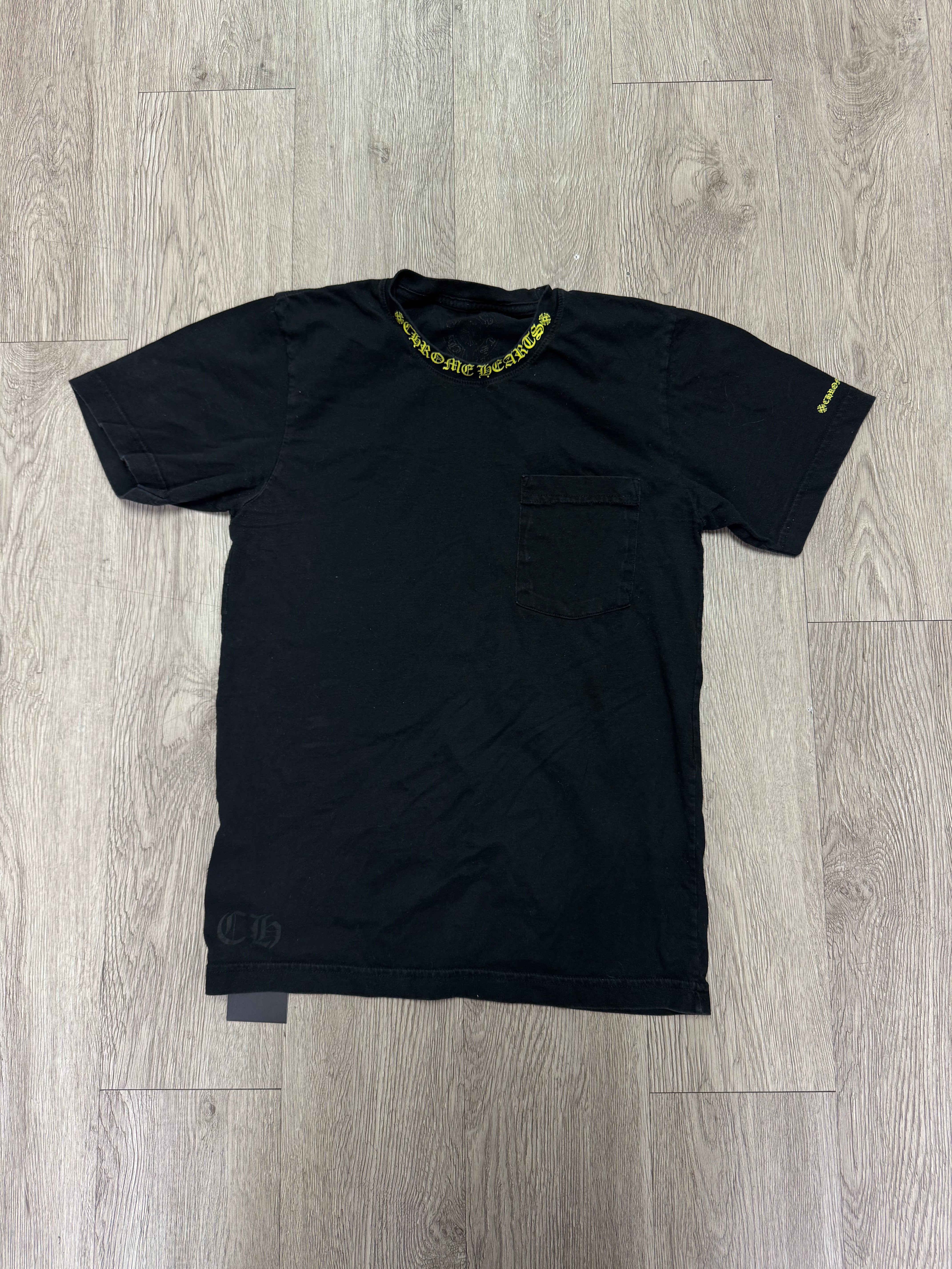 Chrome Hearts Black Lime Neck Logo Tee