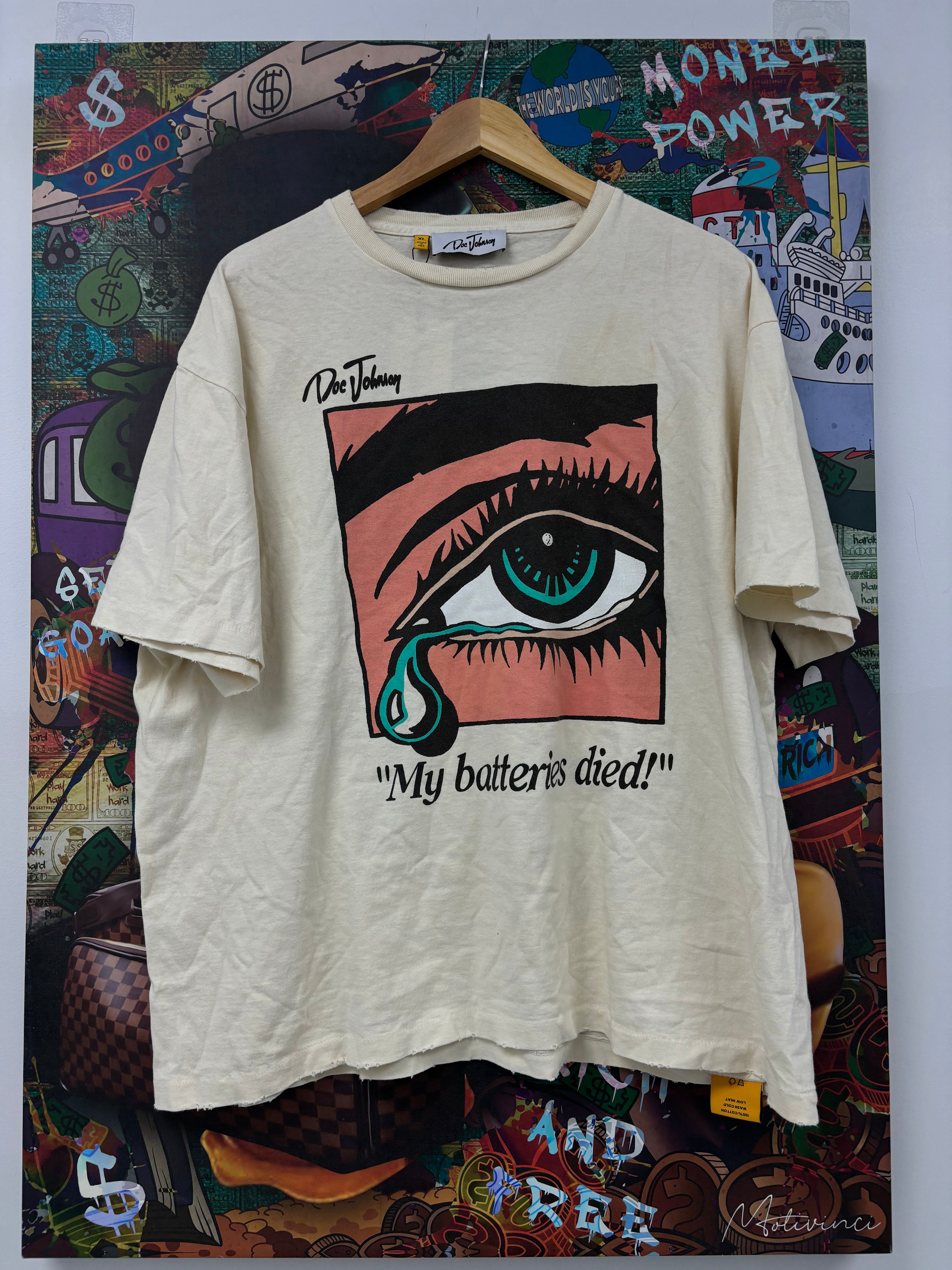 Gallery Dept Doc Johnson Batteries Tee Used XL