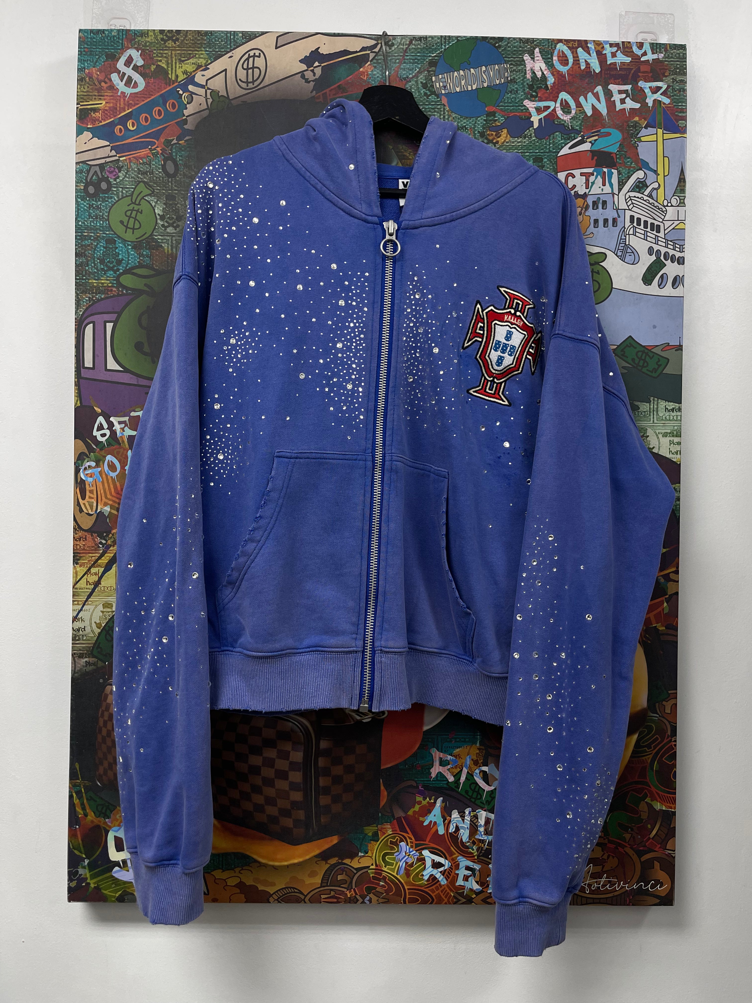 Vale Blue Red Sea Clustered Hoodie