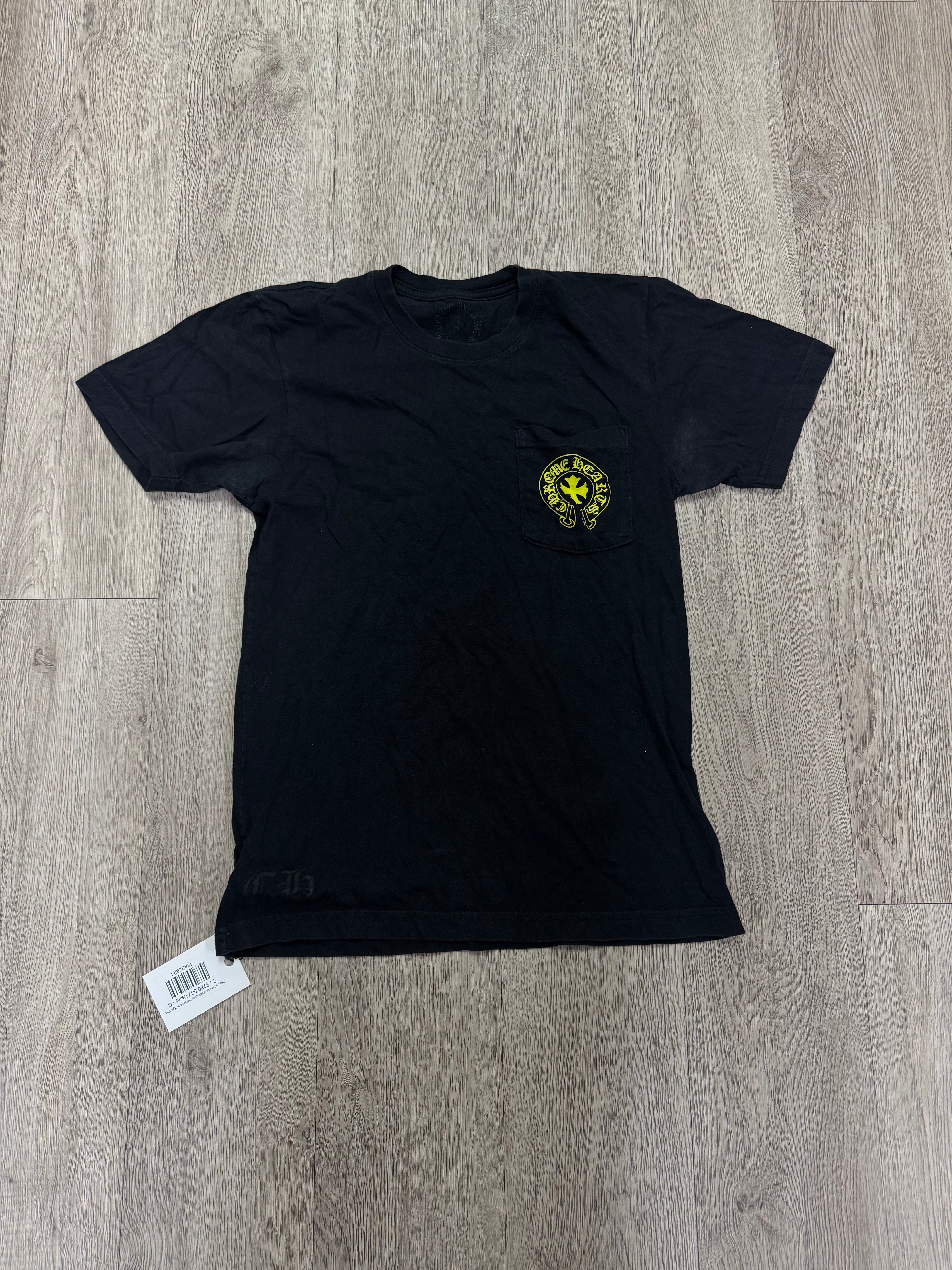 Chrome Hearts Black Lime Horseshoe Eye Chart Logo Tee