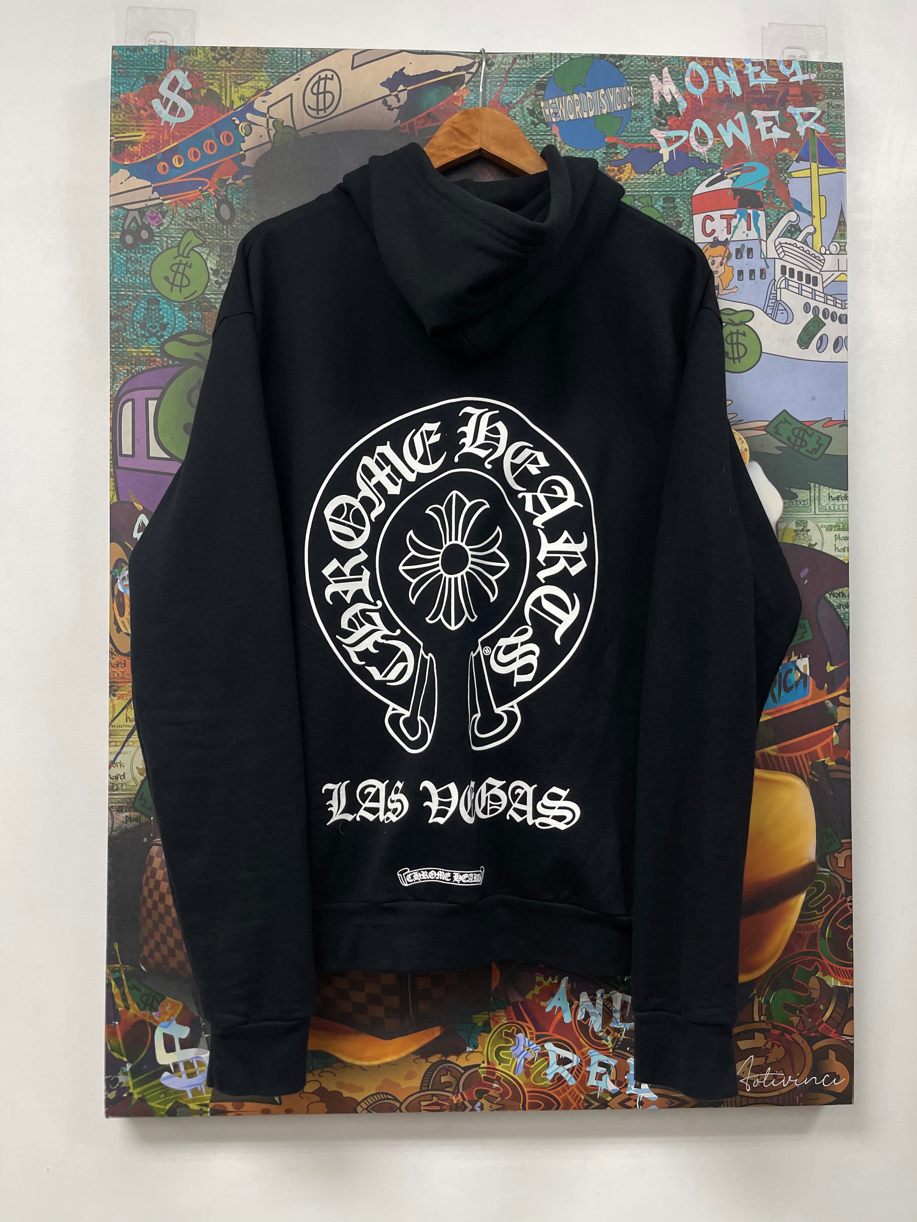 Chrome Hearts Las Vegas Horseshoe Zip Up Black Hoodie