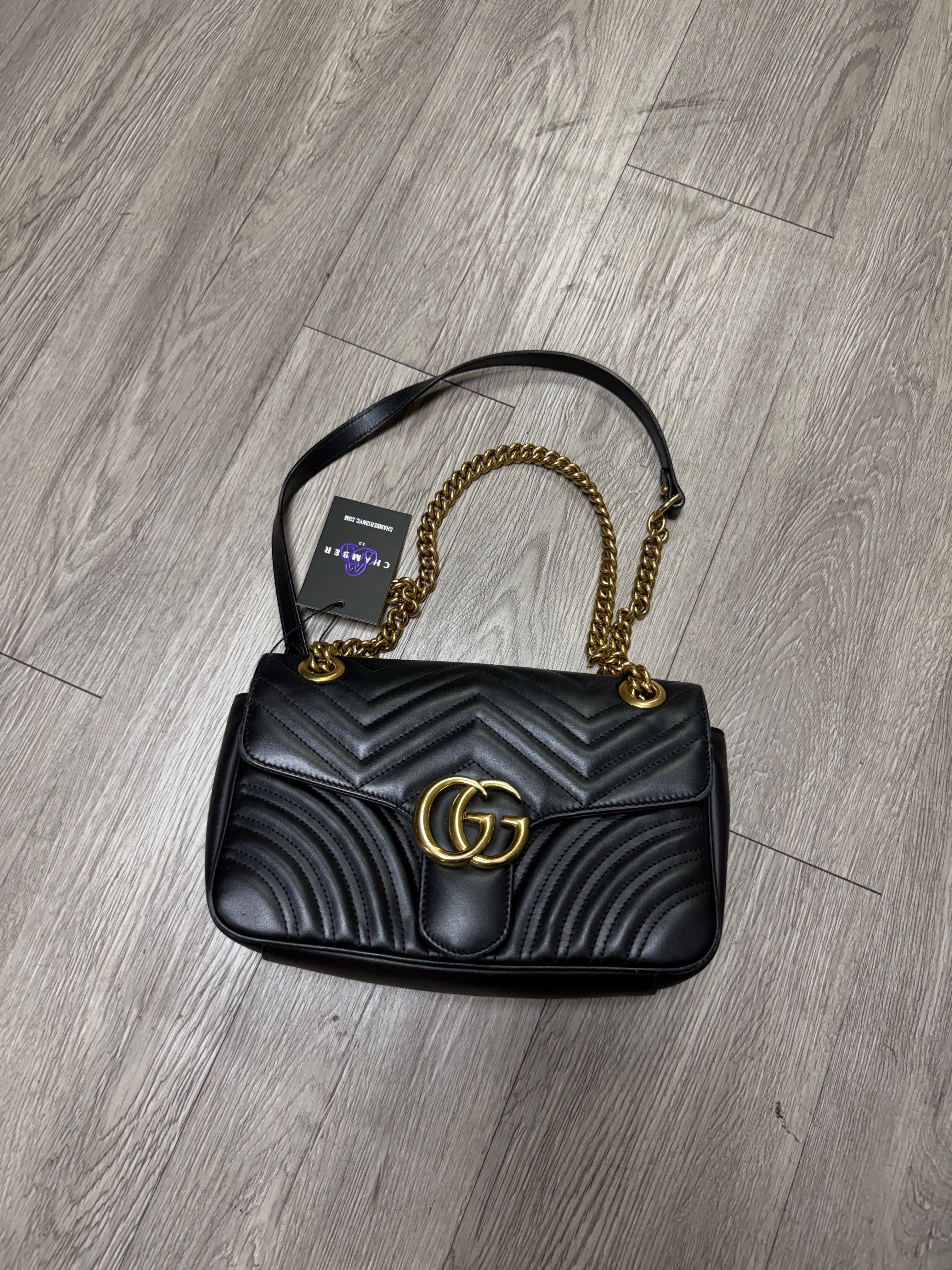 Gucci Black GG Marmot Bag