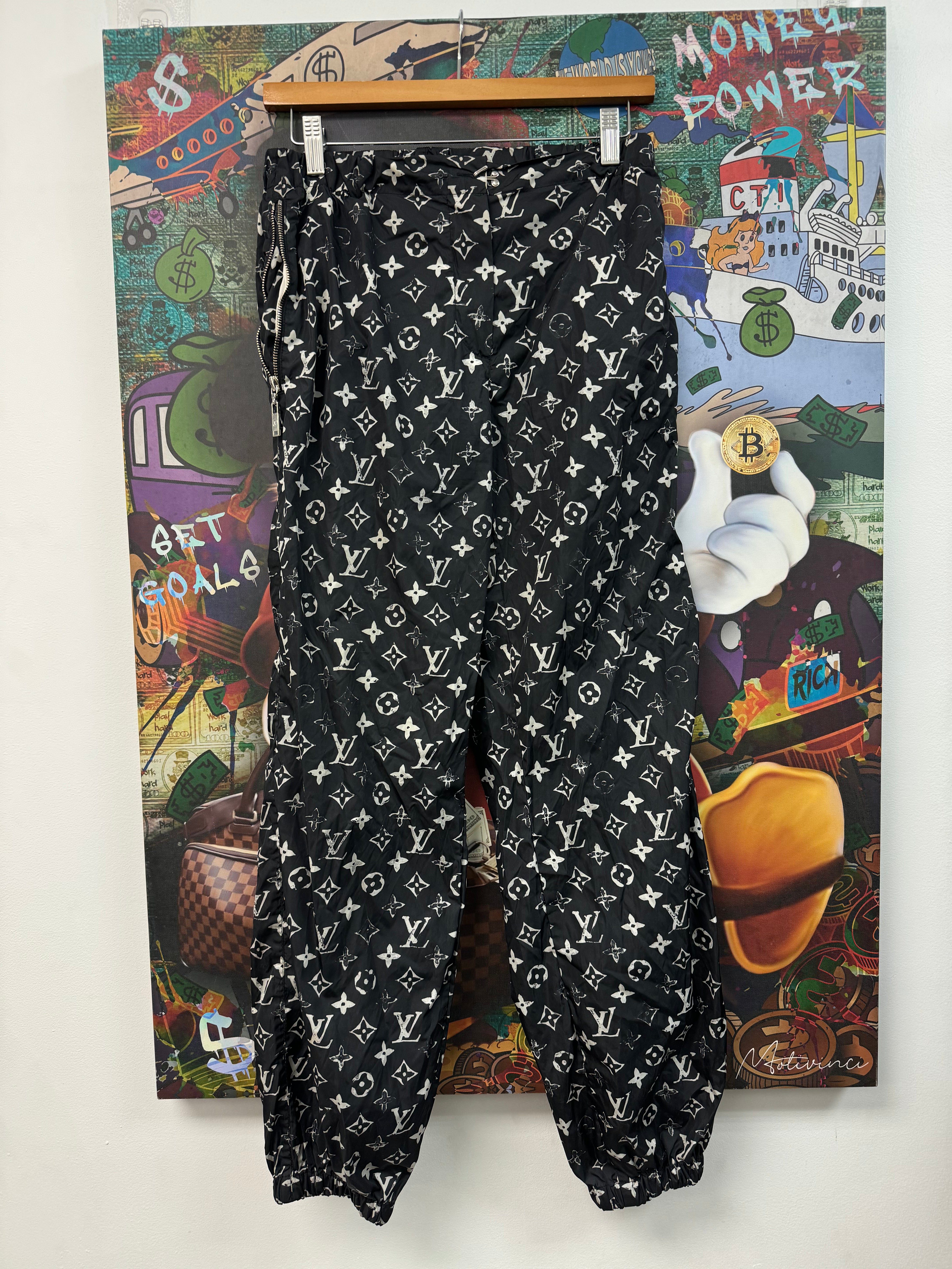 Louis Vuitton Women's Nylon Monogram Track Pants