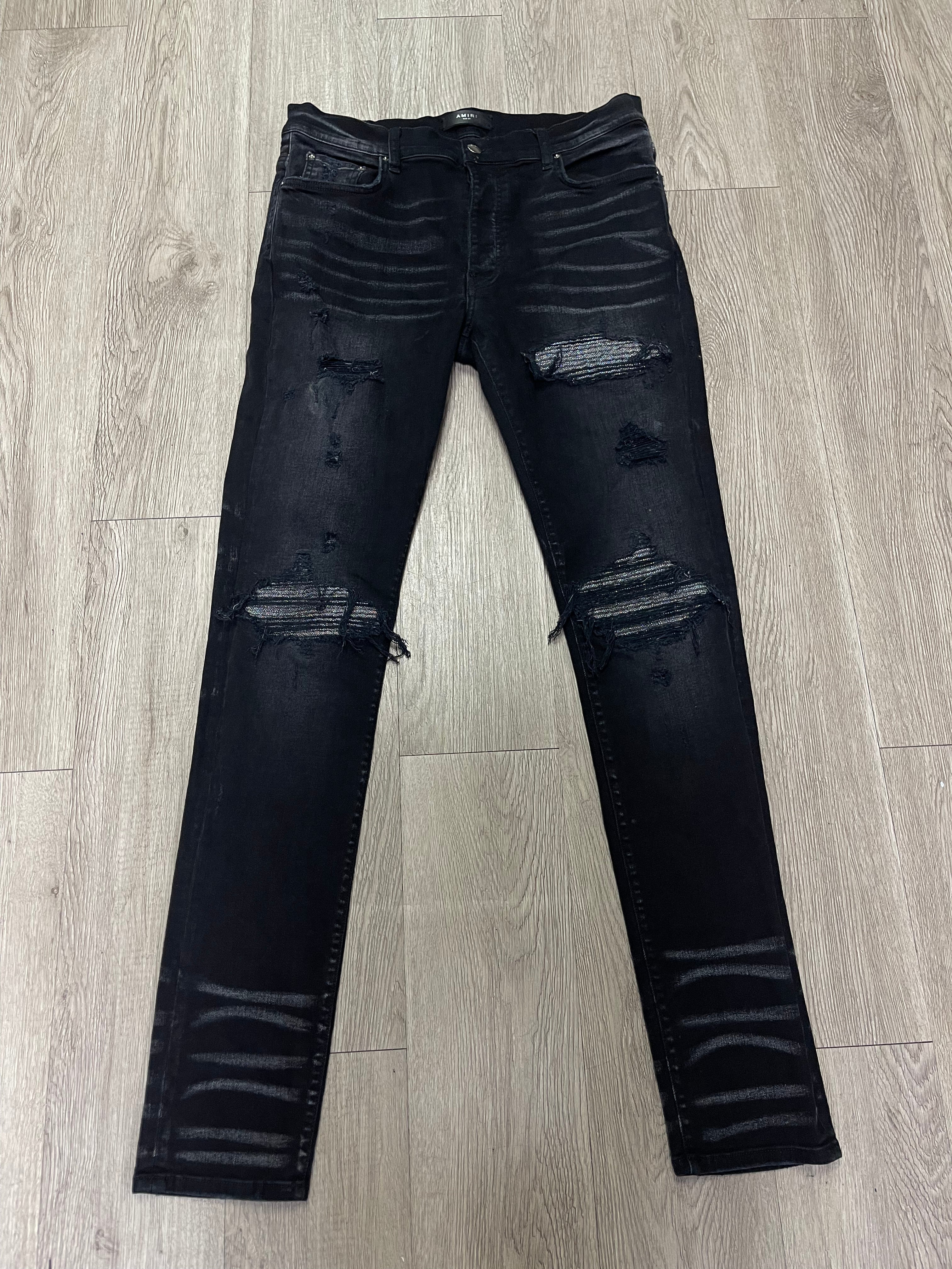 Amiri MX1 Black Wash Iridescent Jeans