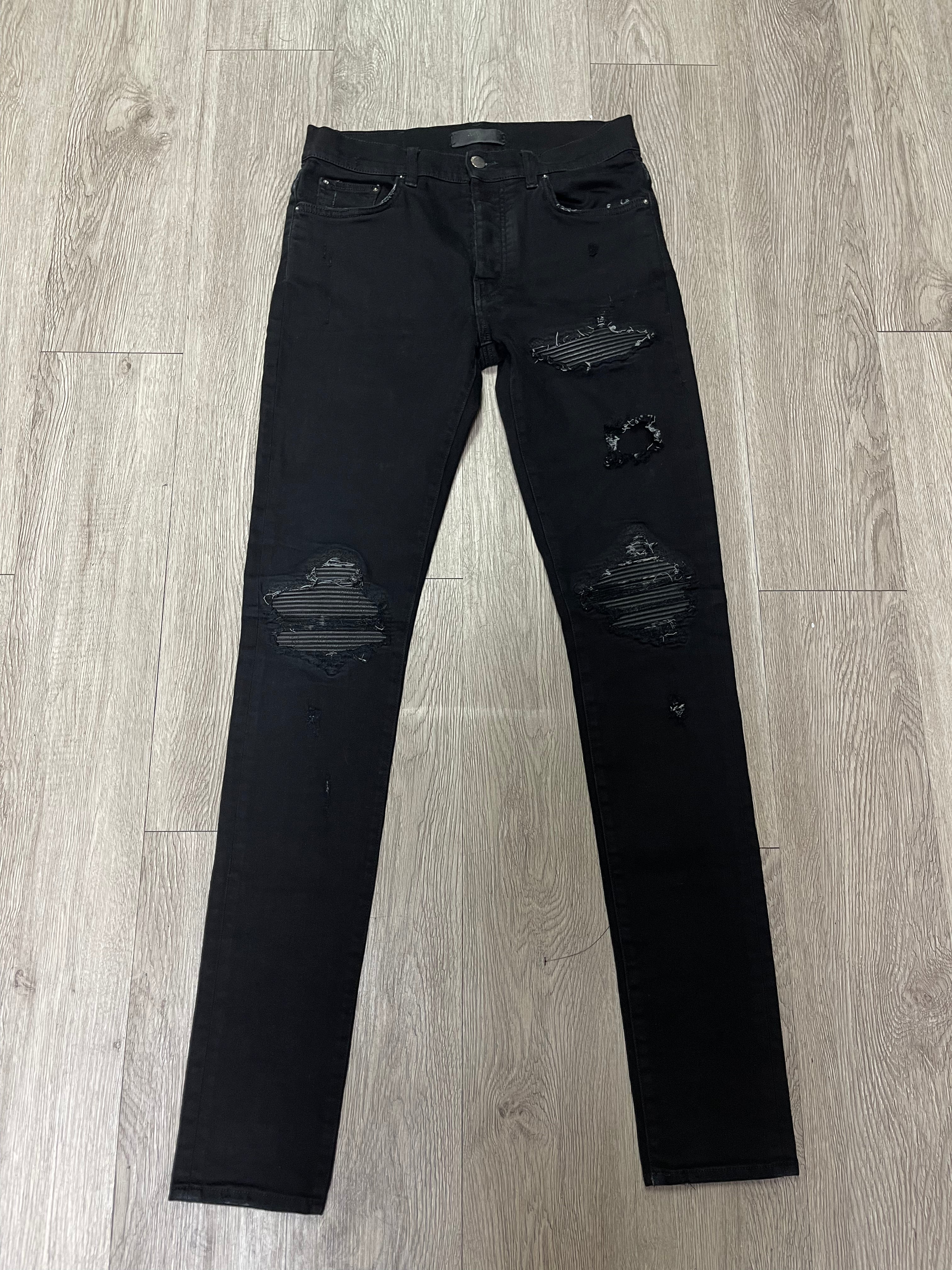 Amiri MX1 Black Black Patch Jeans