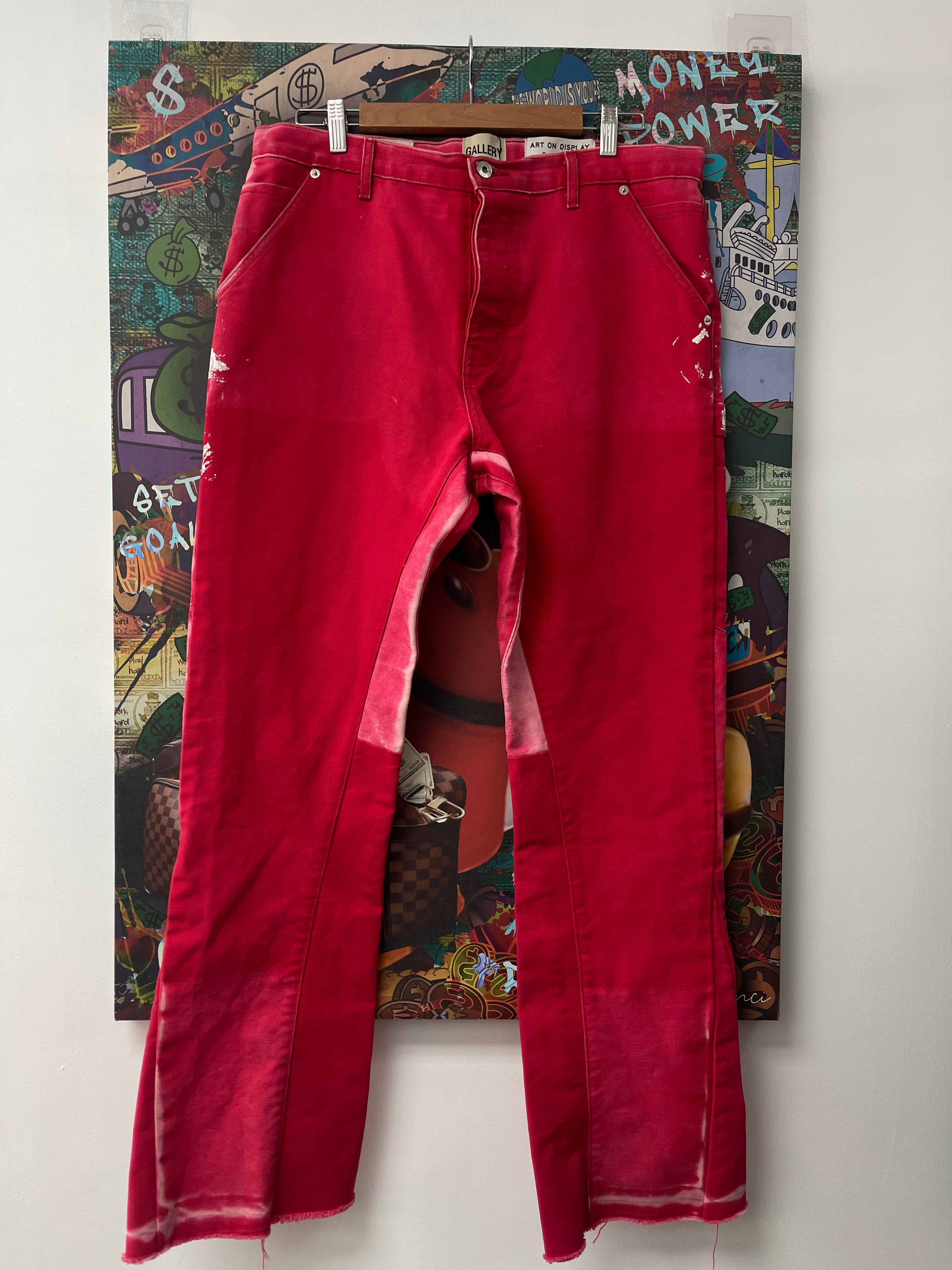 Gallery Dept Red Flare Jeans Used 36