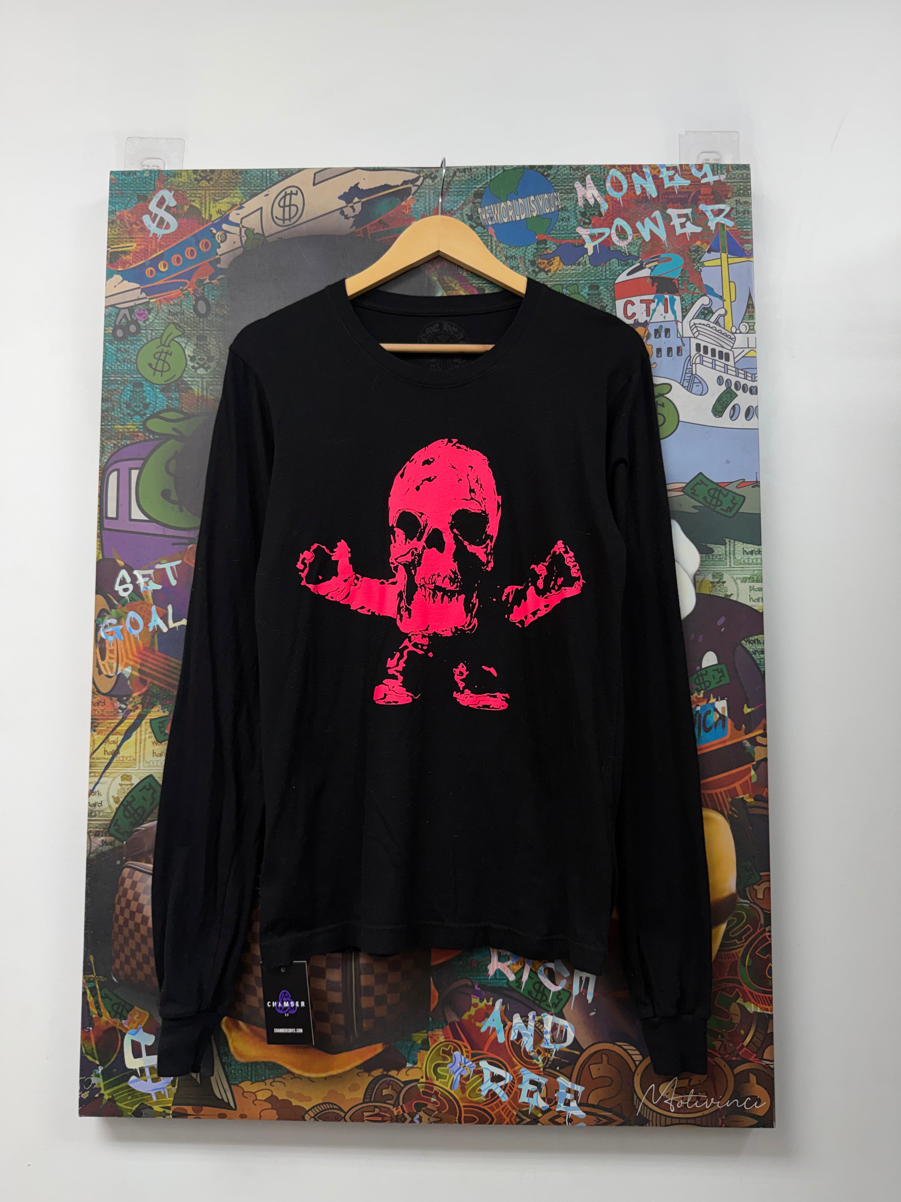 Chrome Hearts Pink Foti Skeleton Long Sleeve