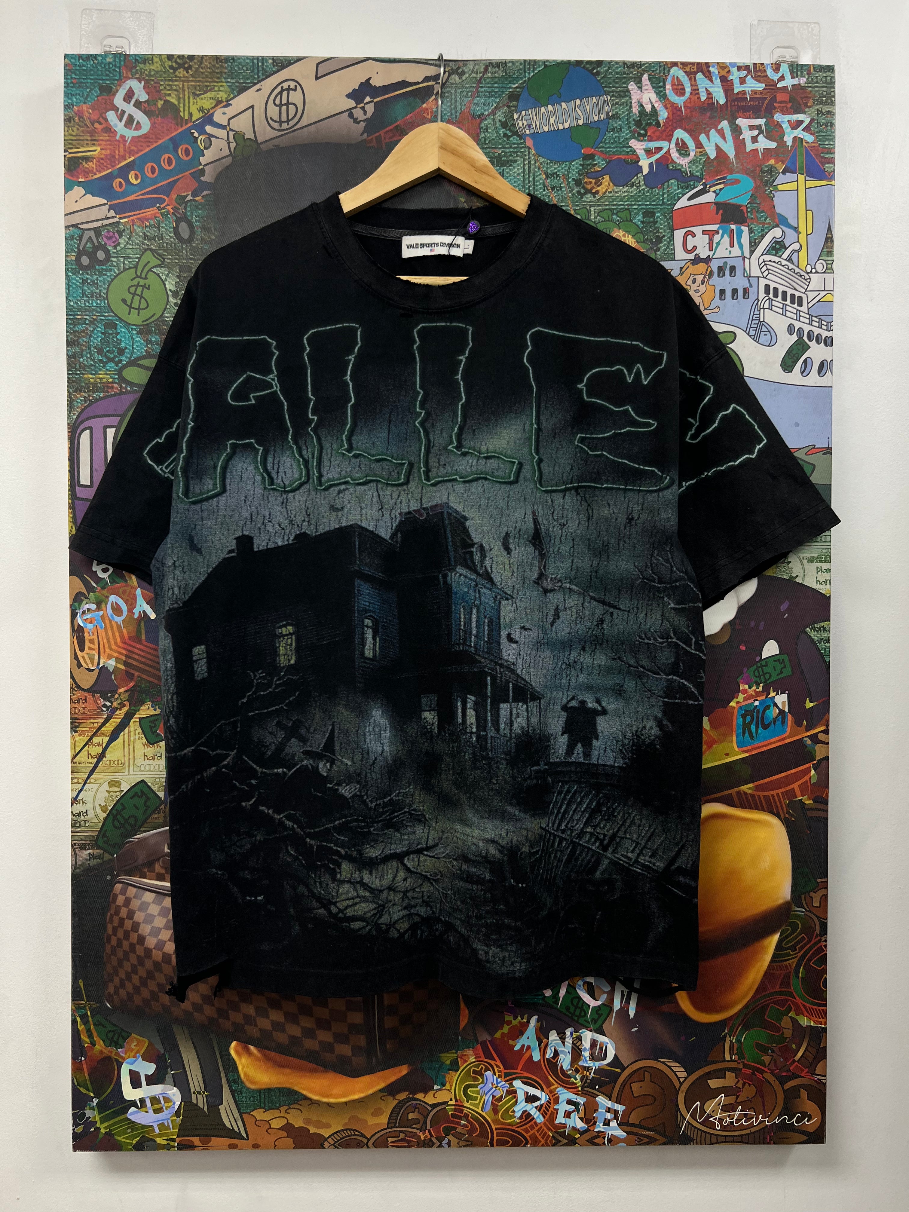 Vale Black Horror Distressed Tee