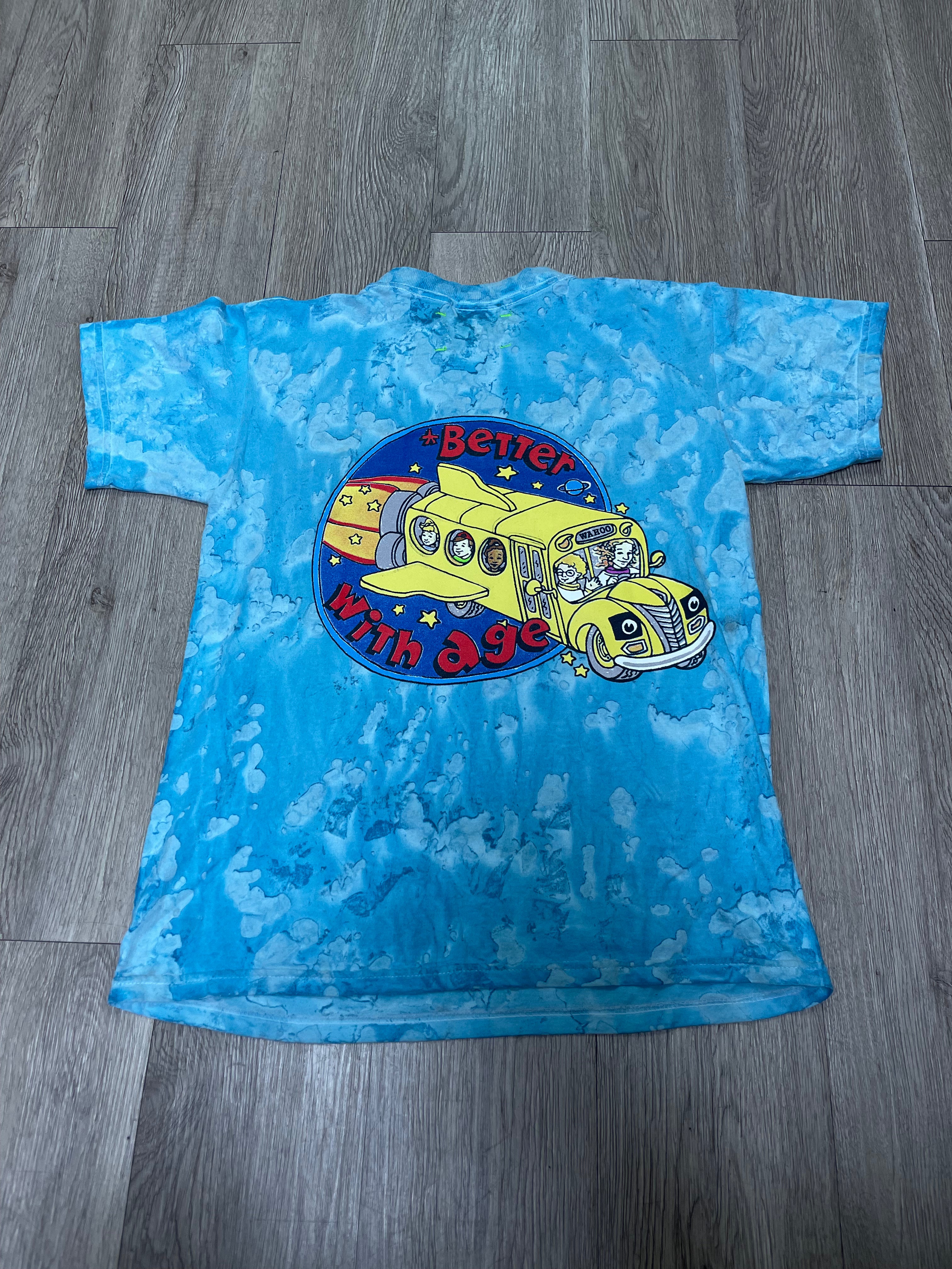 Better With Age Green Orange Frizzle Tie Dye Tee