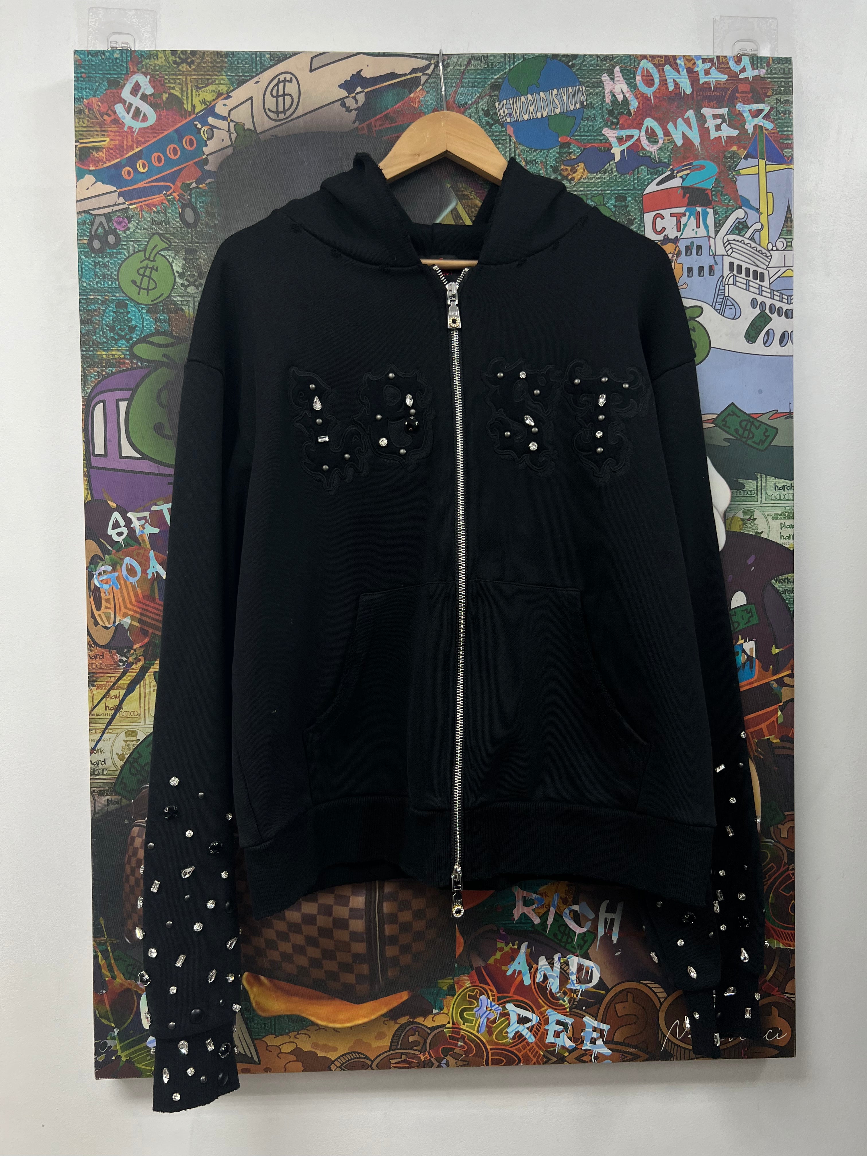 Lost Intricacy Black Patch 2.0 Zip Up Hoodie
