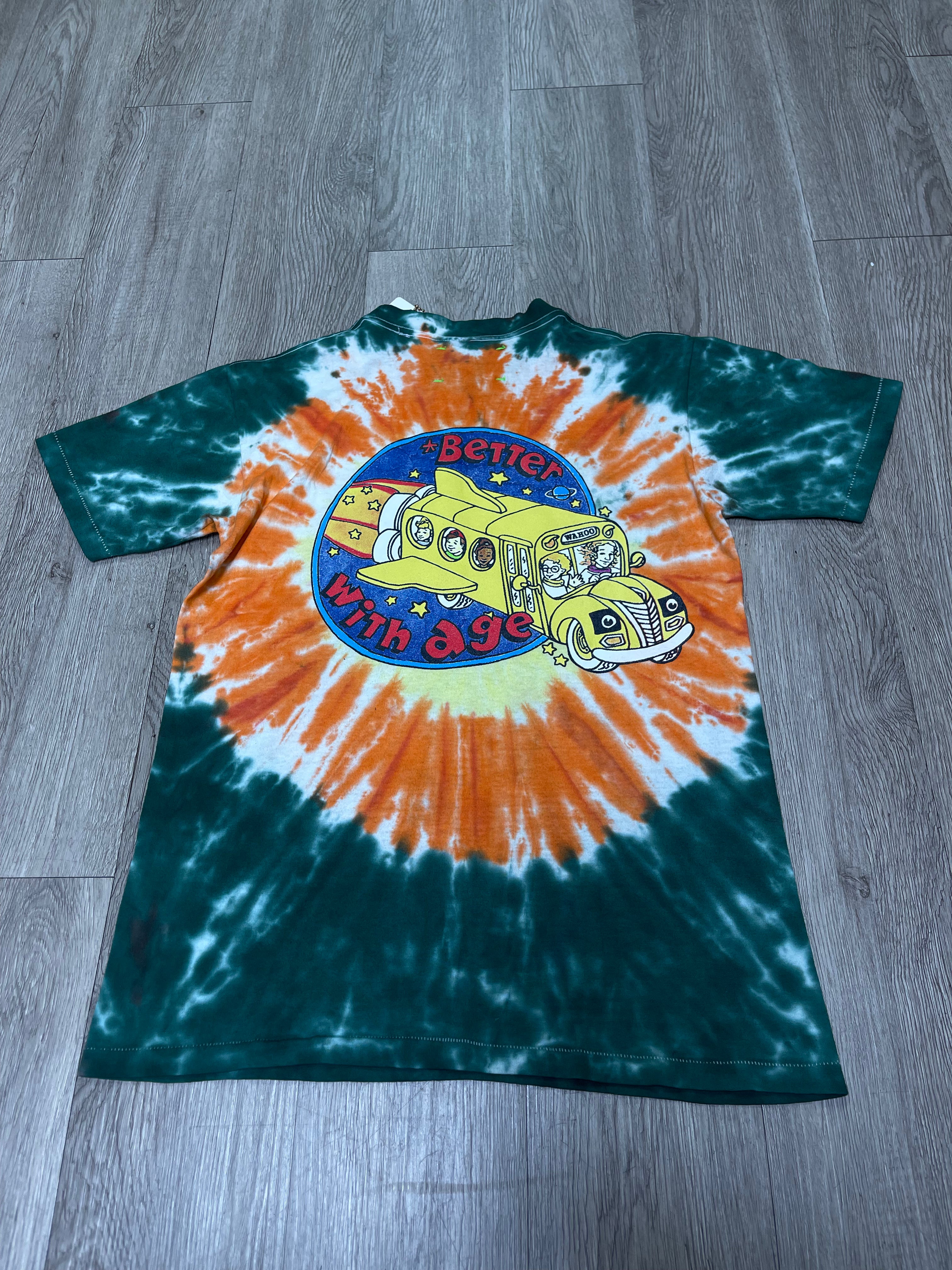 Better With Age Blue Tie Frizzle Tie Dye Tee