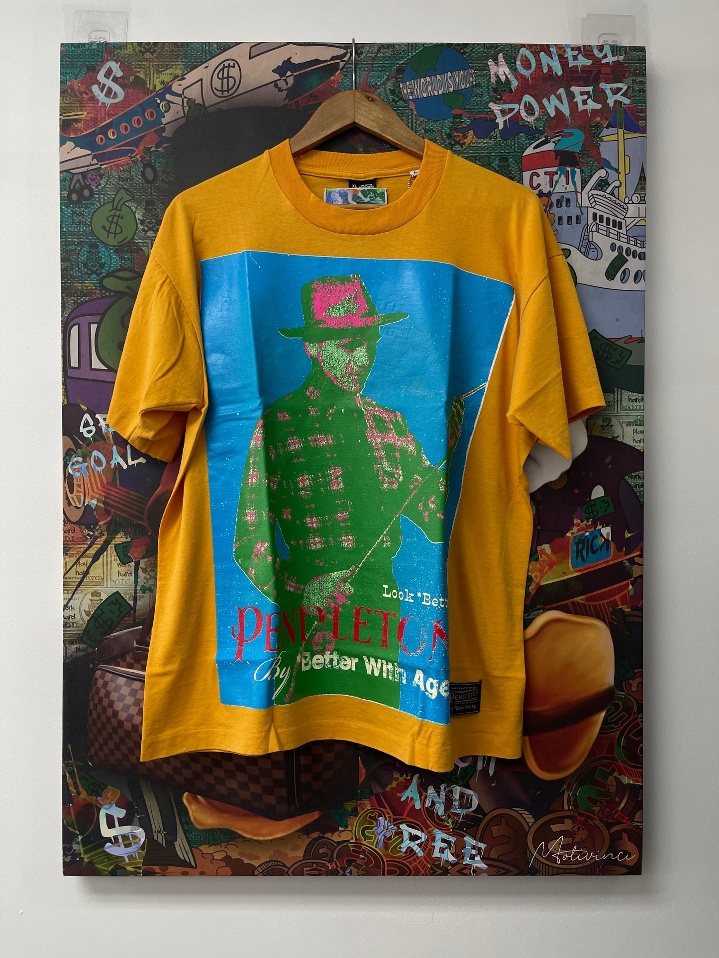 Better With Age Pendleton Novel Tee Yellow New Large With Tags