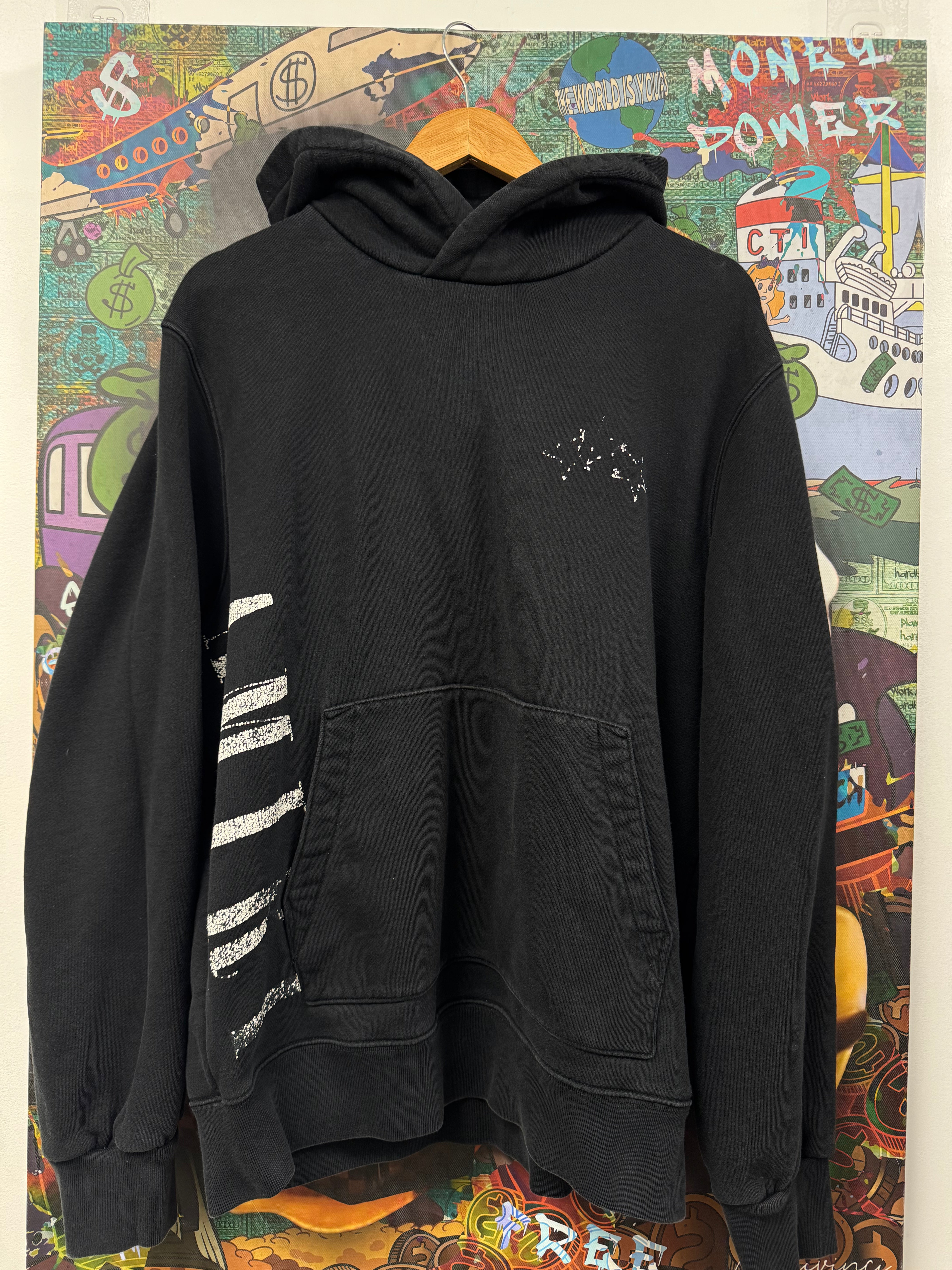 Amiri Black 3 Star (Faded) Hoodie