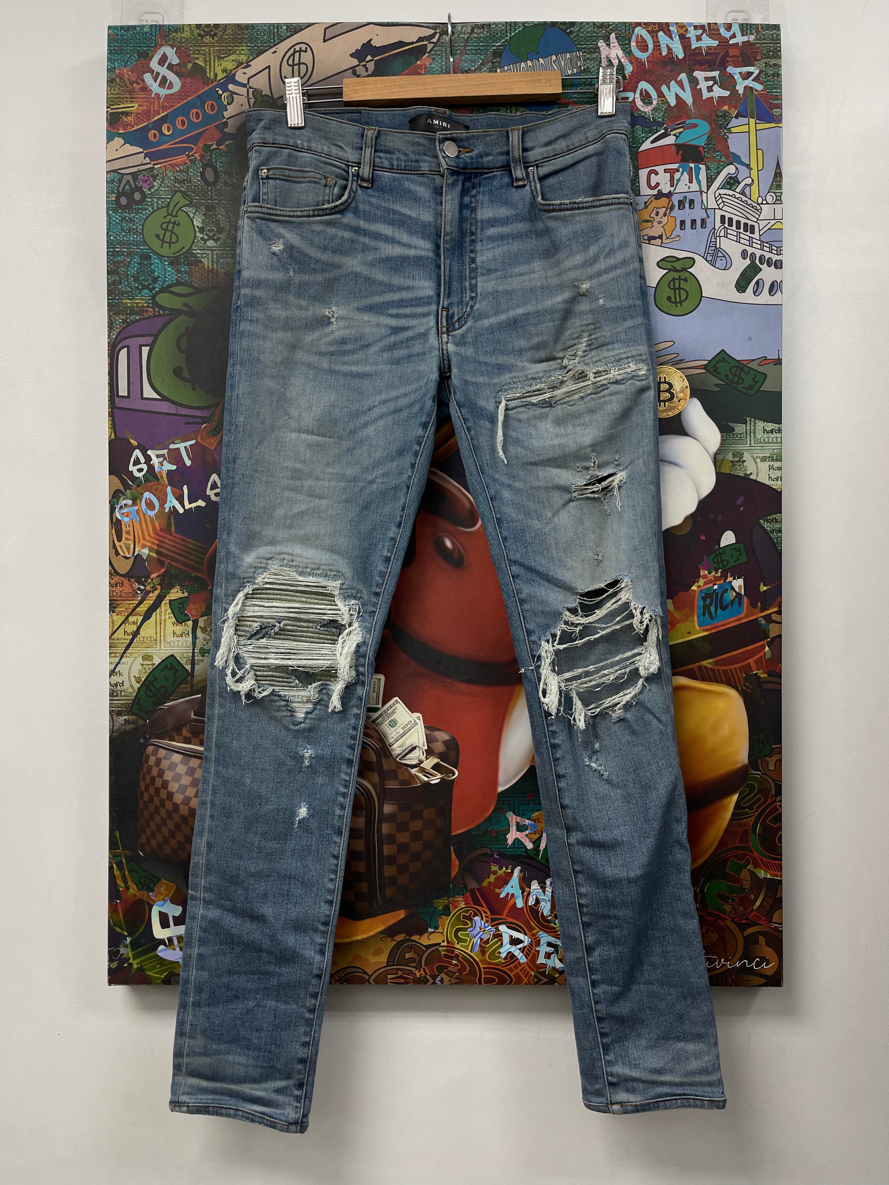 Amiri MX1 OG Denim Patch (Zipper) Jeans