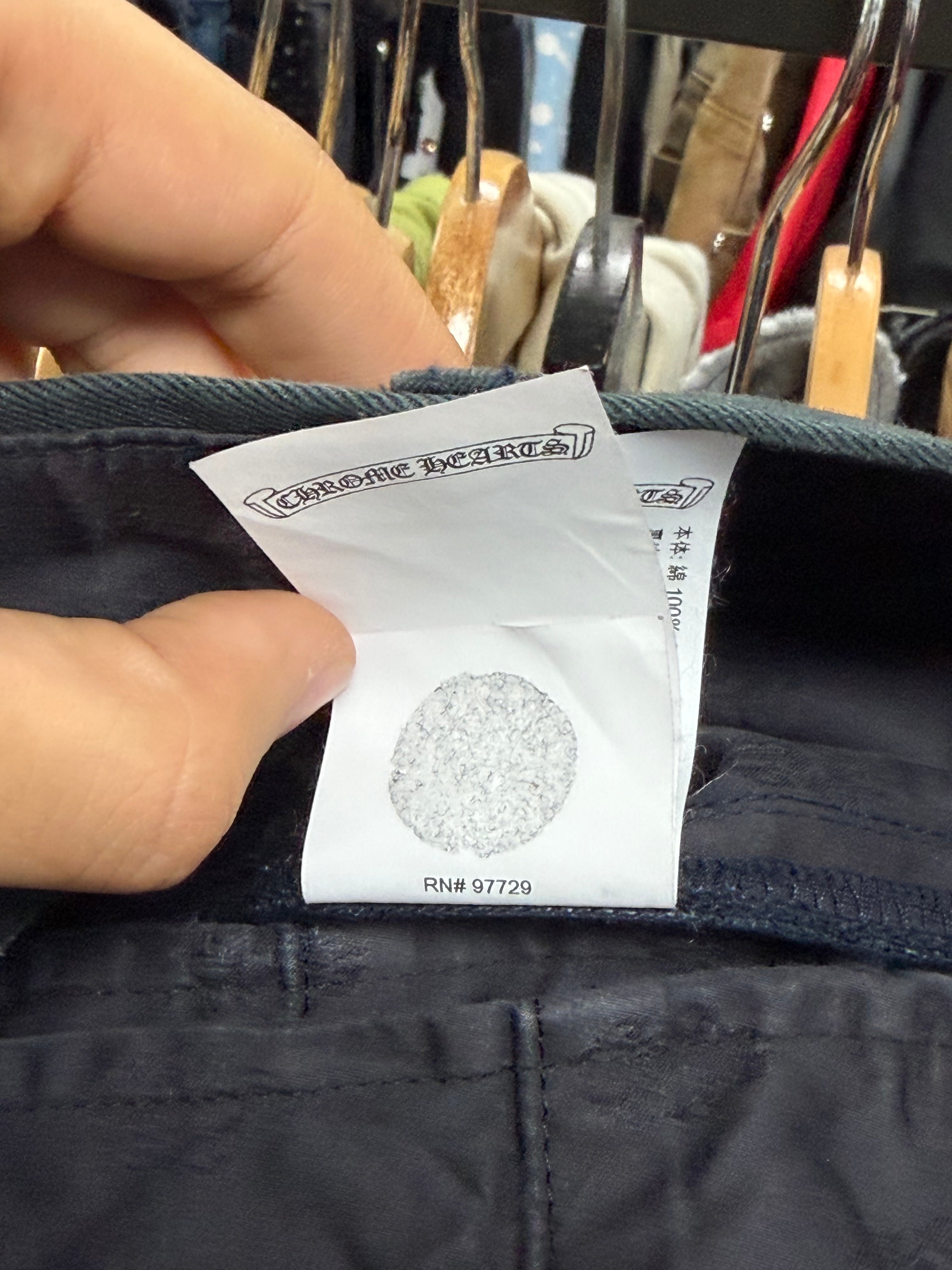Chrome Hearts Black Wash Spider-Man Cross Patch Chino Pants