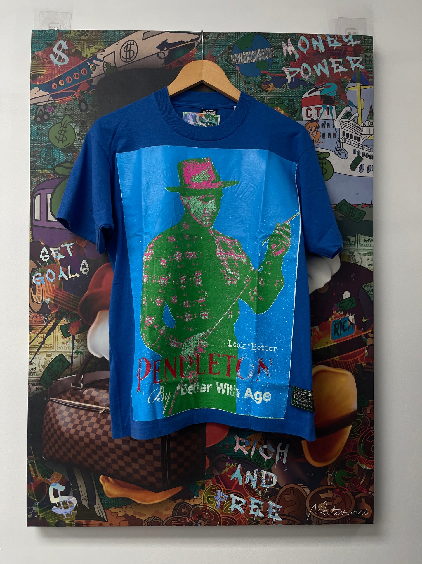 Better With Age Pendleton Novel Tee Blue New Medium With Tags