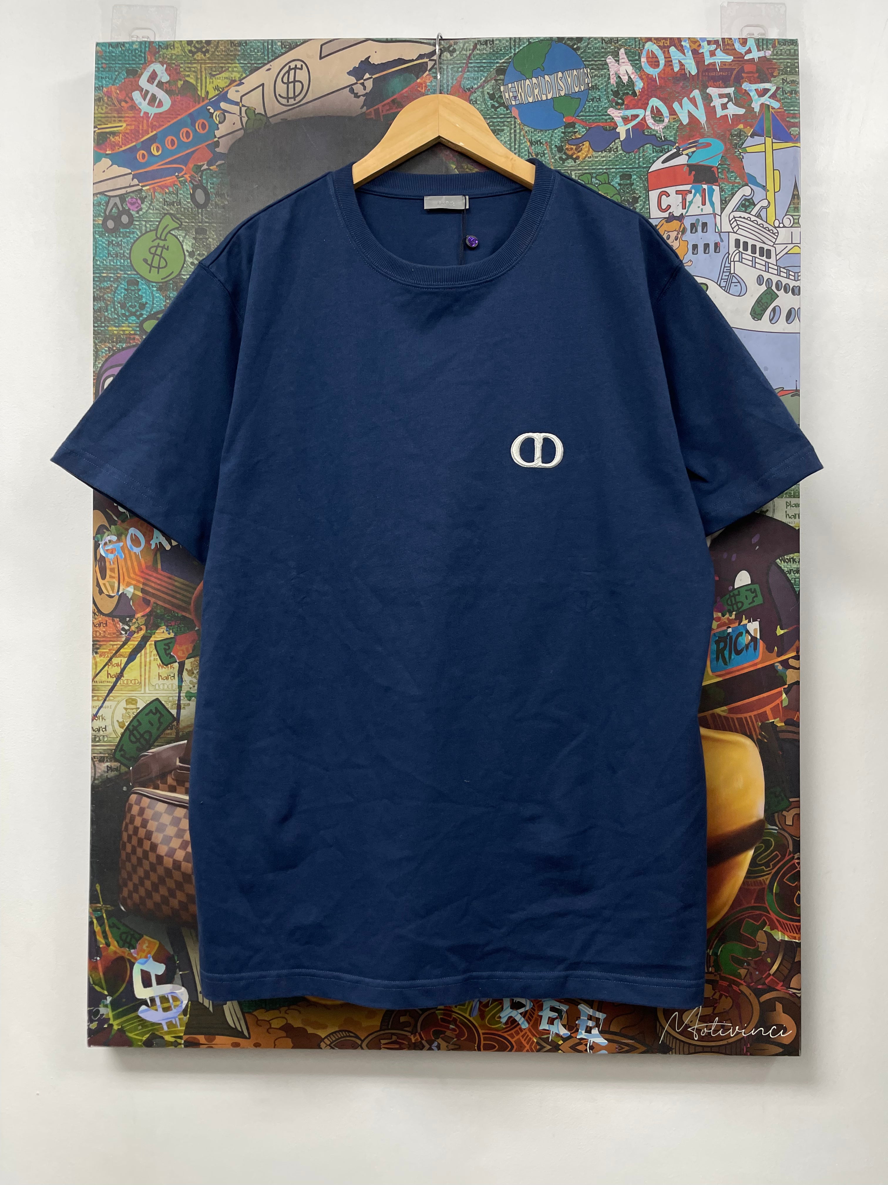 Dior Navy Icon Logo Tee