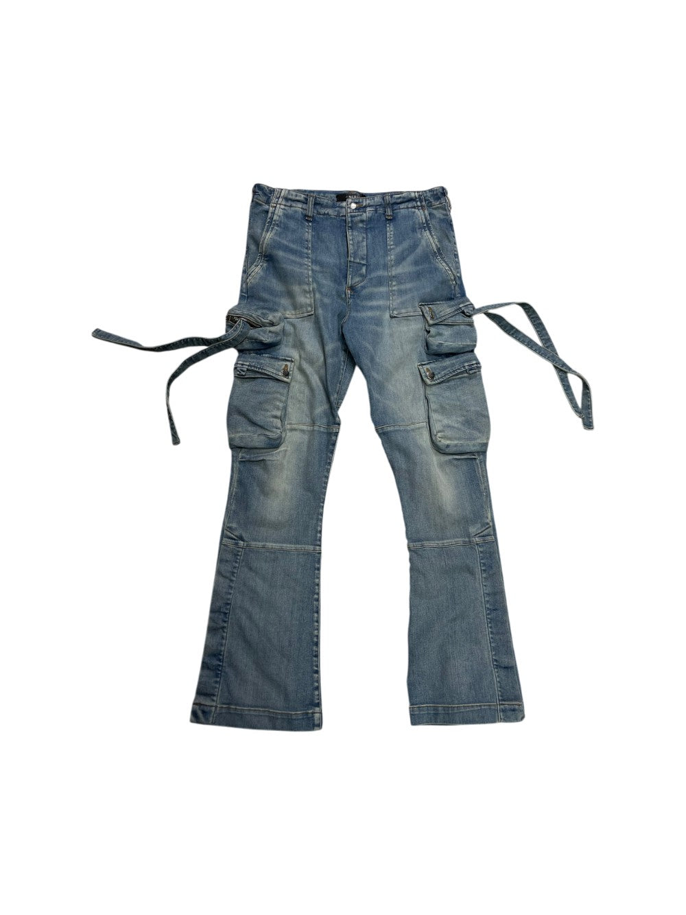 Amiri Cargo Flare Light Wash Jeans
