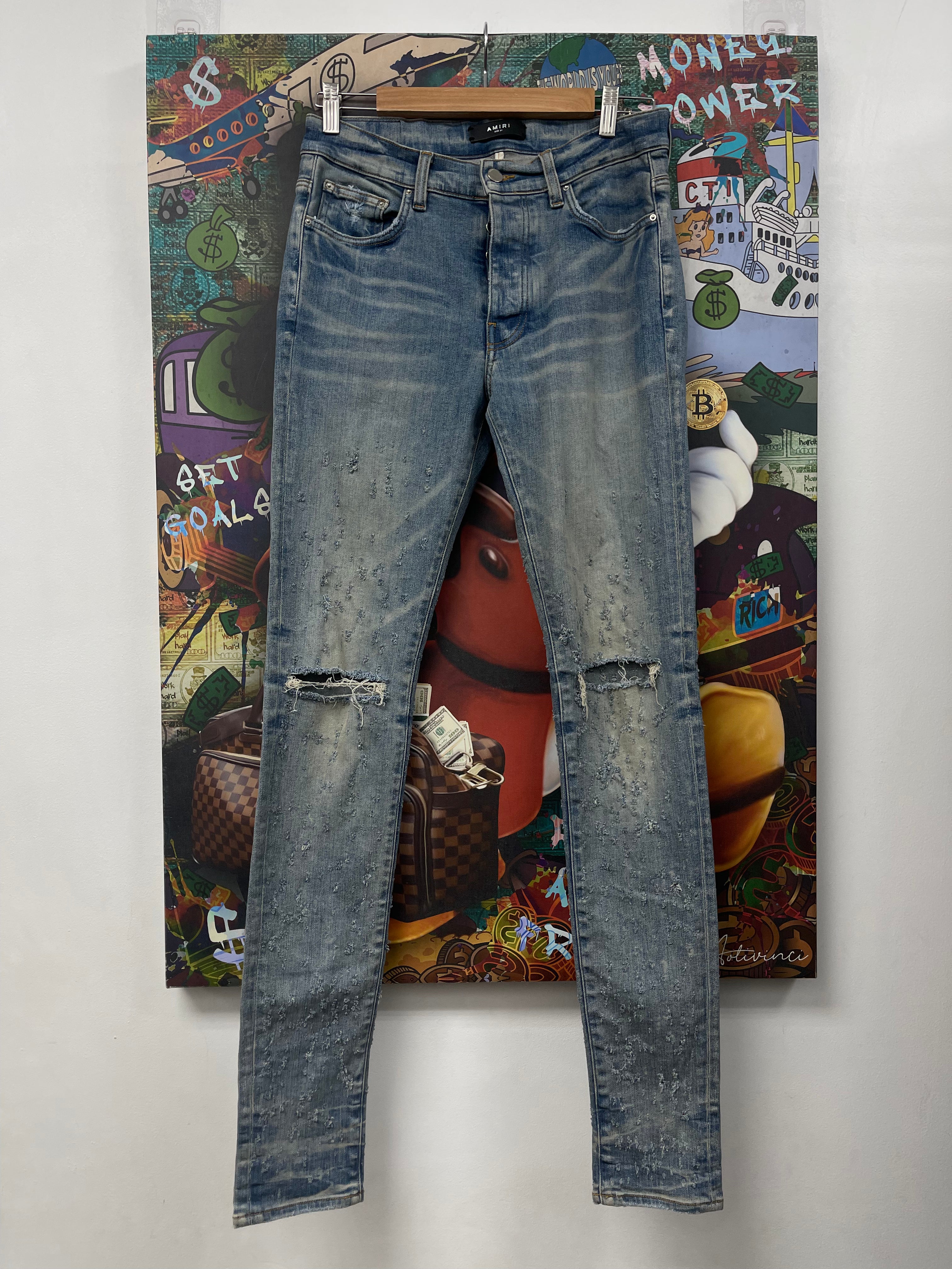 Amiri Light Wash Shotgun Jeans