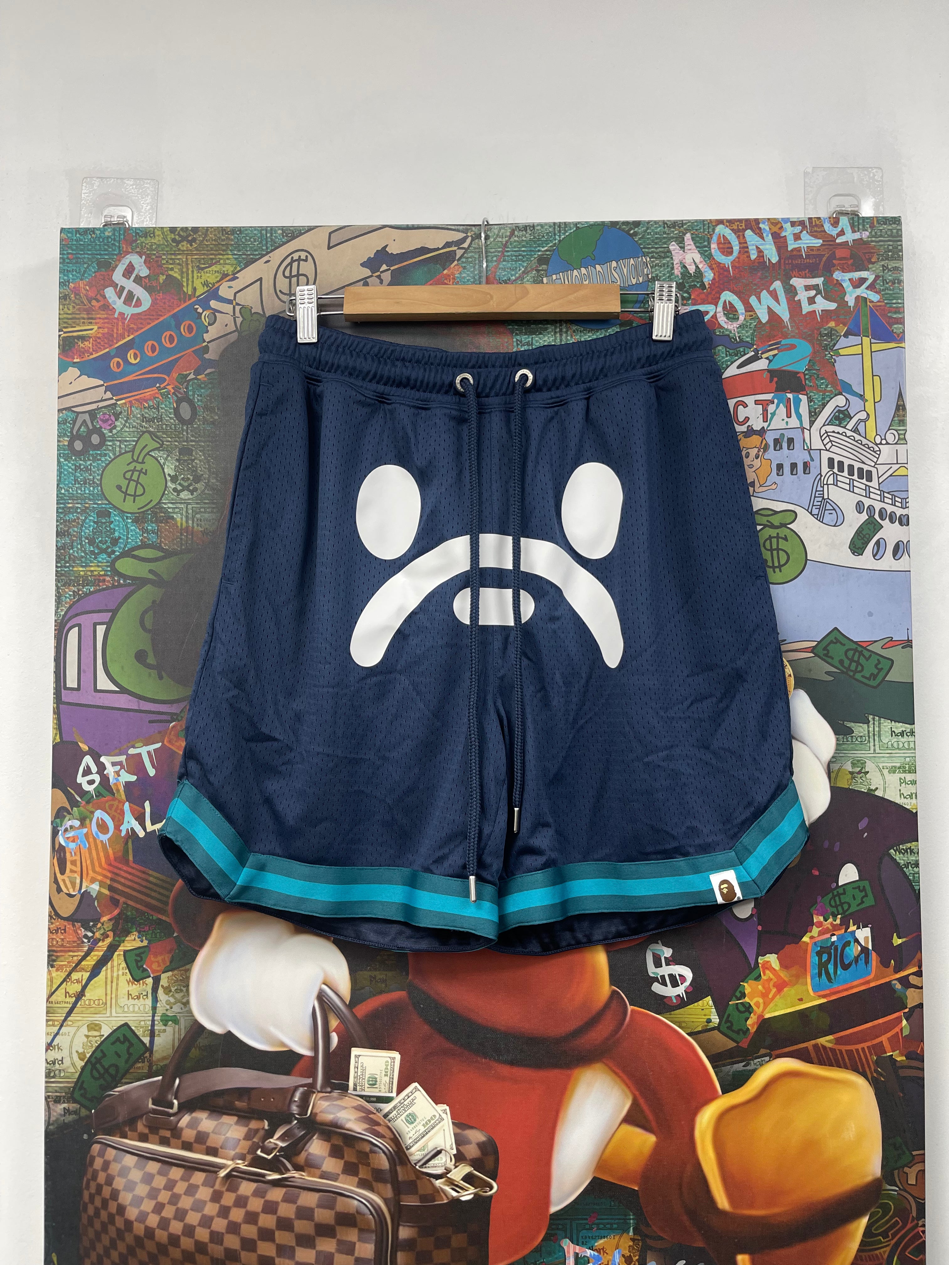 BAPE Just Don Milo Basketball Navy Shorts