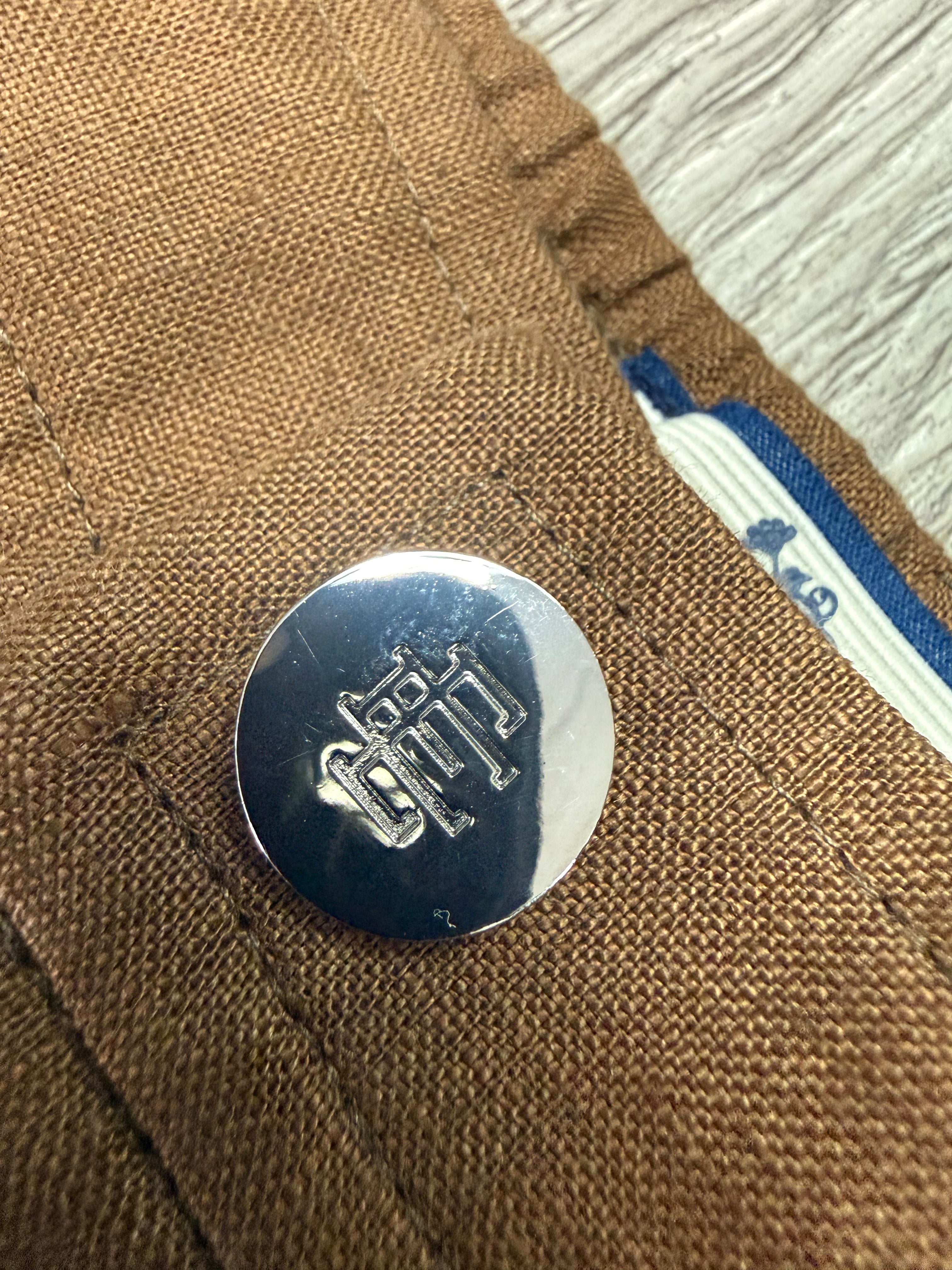 Eric Emanuel Linen Brown Blue Pants