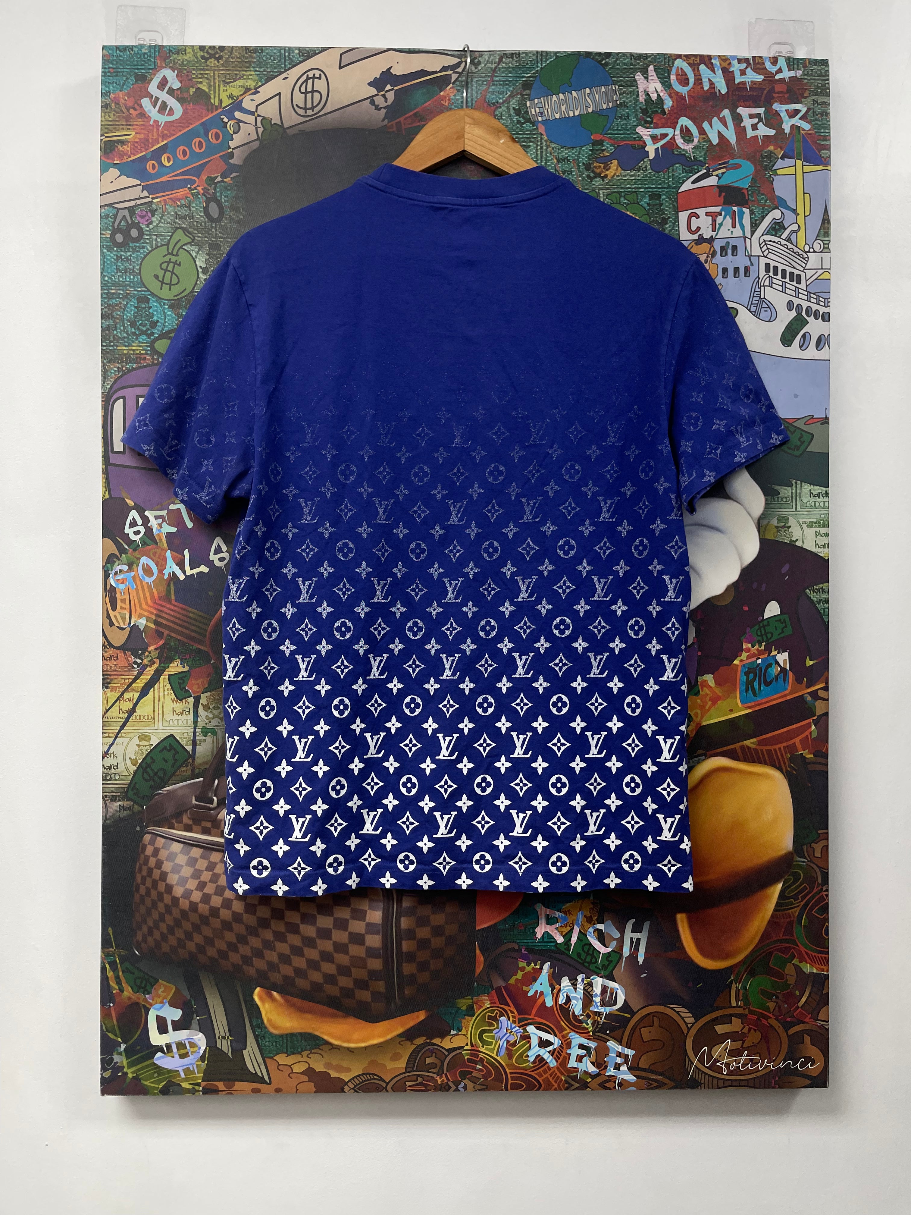 Louis Vuitton Navy White Gradient Tee